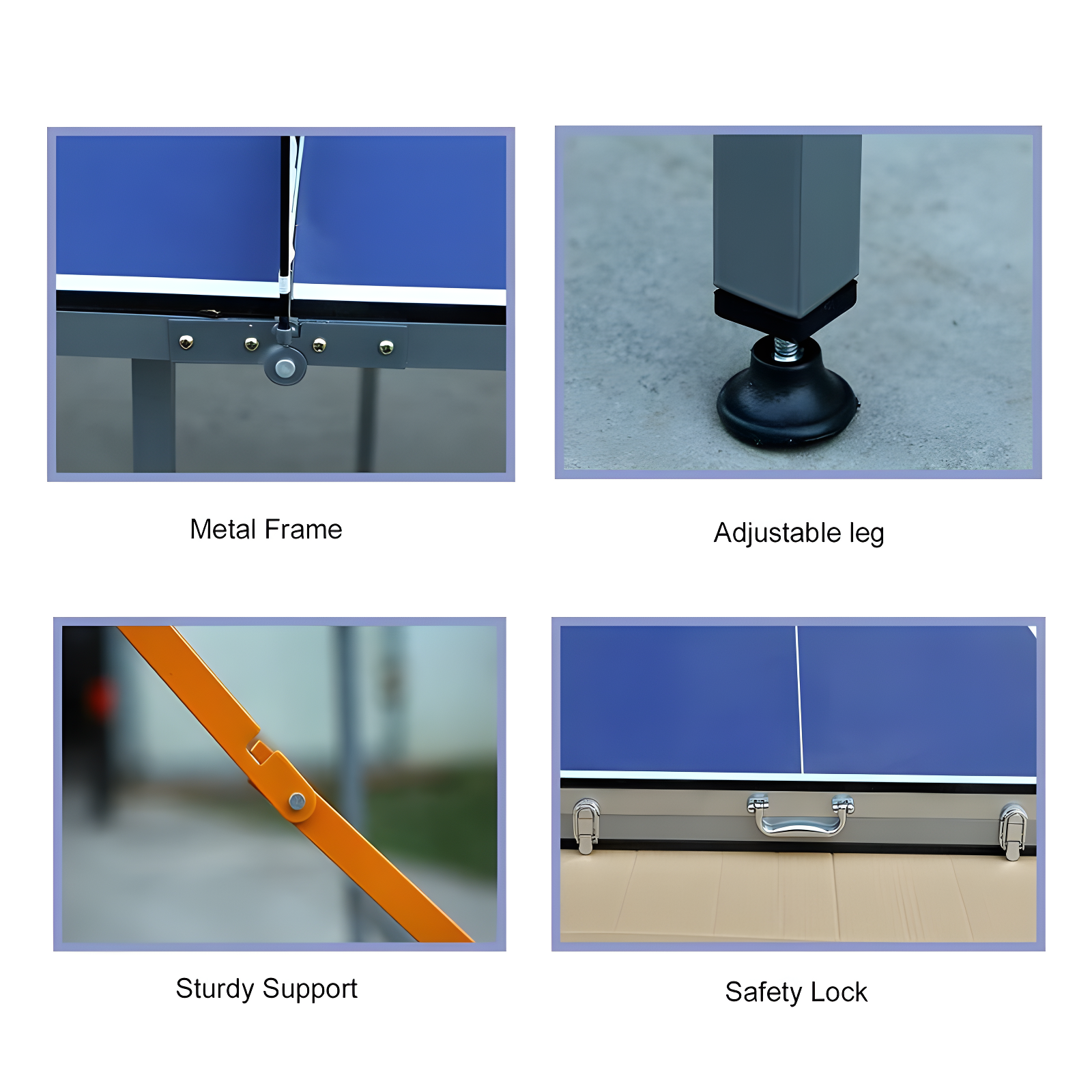 6FT Mid-Size Table Tennis Table, Foldable & Portable Ping Pong Table Set with Net, 2 Table Tennis Paddles and 3 Balls, Easy Assembly A