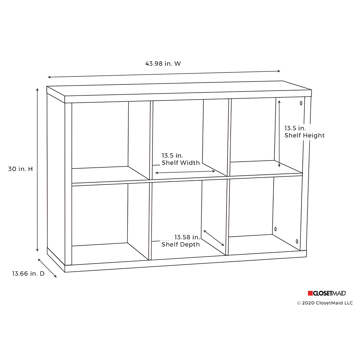 Decorative Storage 30'' H x 43.98'' W Cube Bookcase