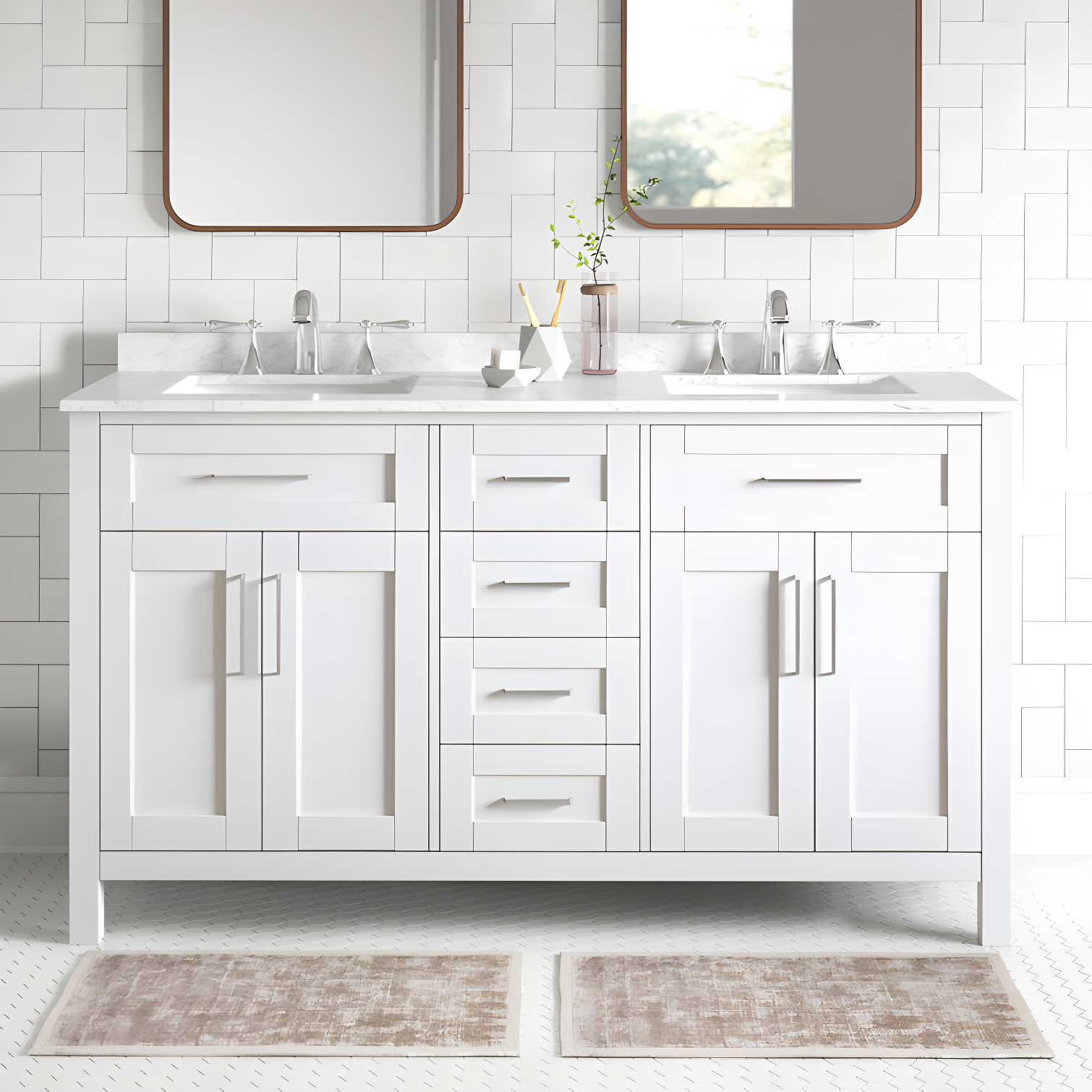 OVE Decors Tahoe 60" Double Bathroom Vanity