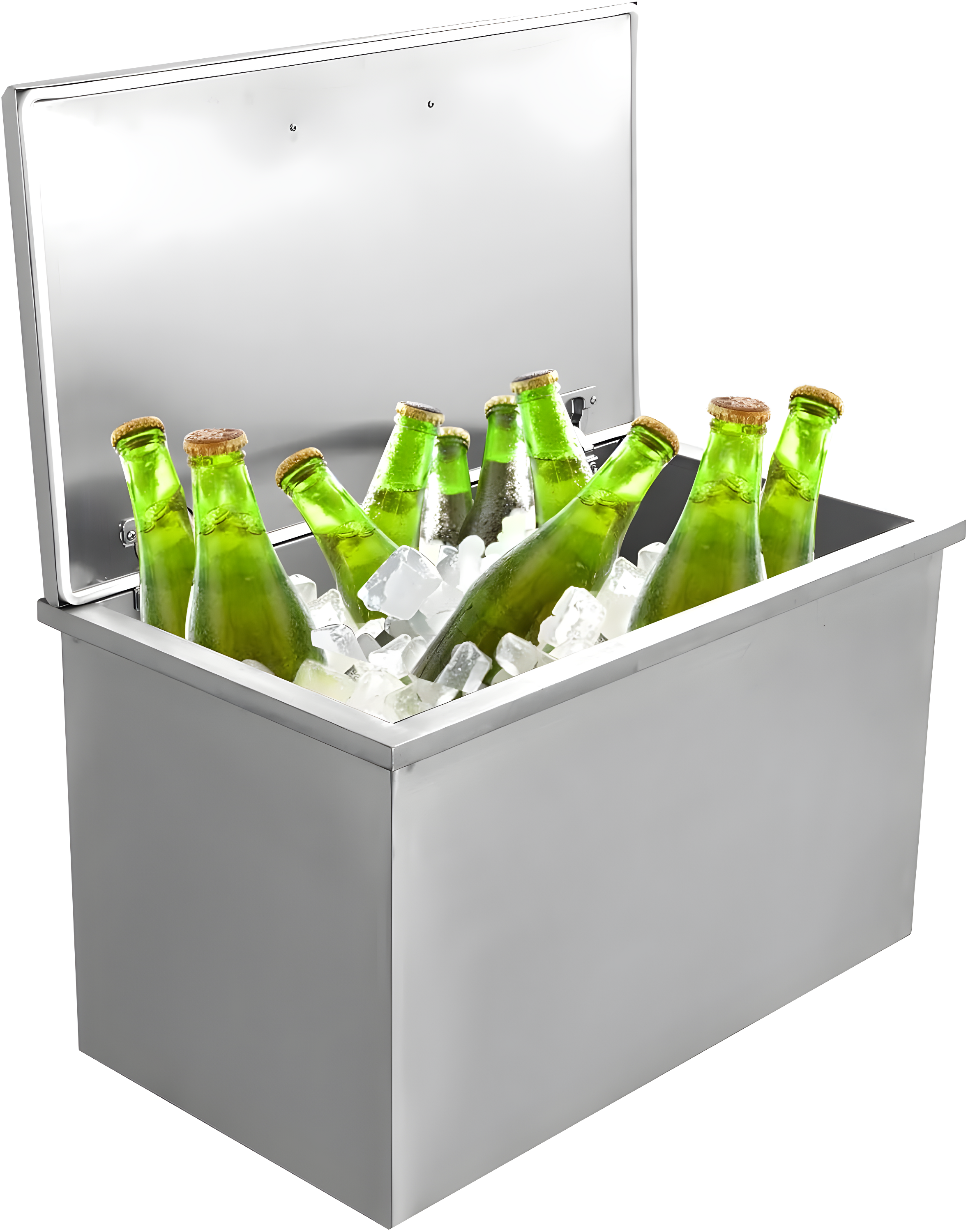 Towallmark Deep Chest Freezer,Mini Upright Small Freezerfor Outdoor Kitchen Patio Ice Bar,Silver