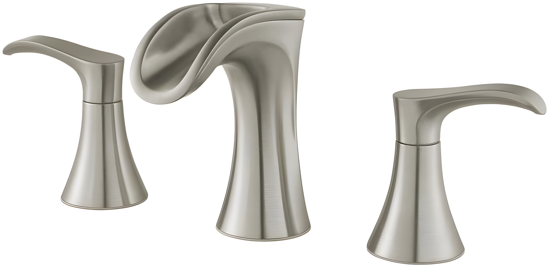 Pfister LF049BRKK Brea 8 in. Widespread 2-Handle Waterfall Bathroom Faucet in Brushed Nickel