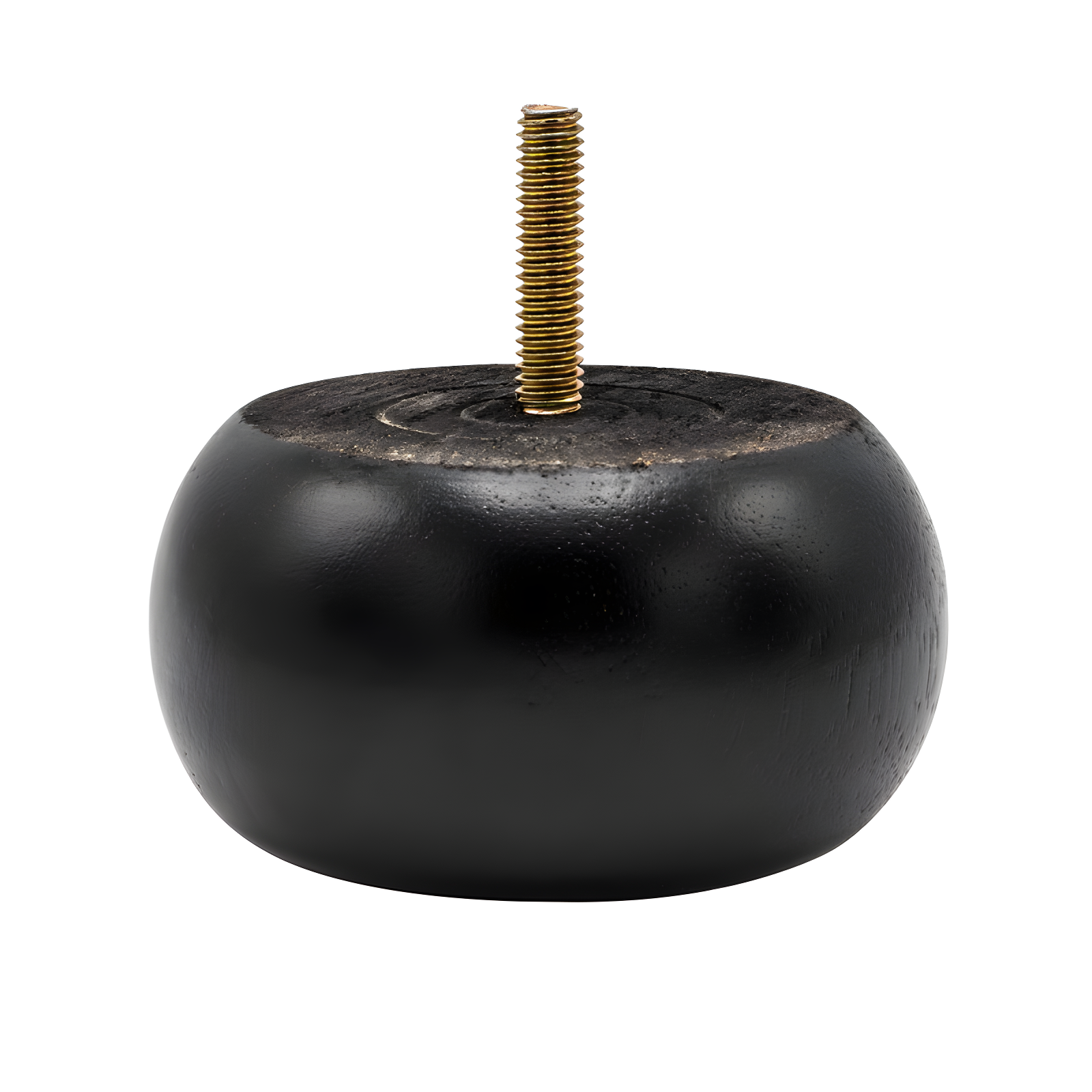 1-7/8in H x 3-5/8in Dia Stained Espresso Solid Hardwood Bun Foot Leg, Pack of 4 (Set of 4)