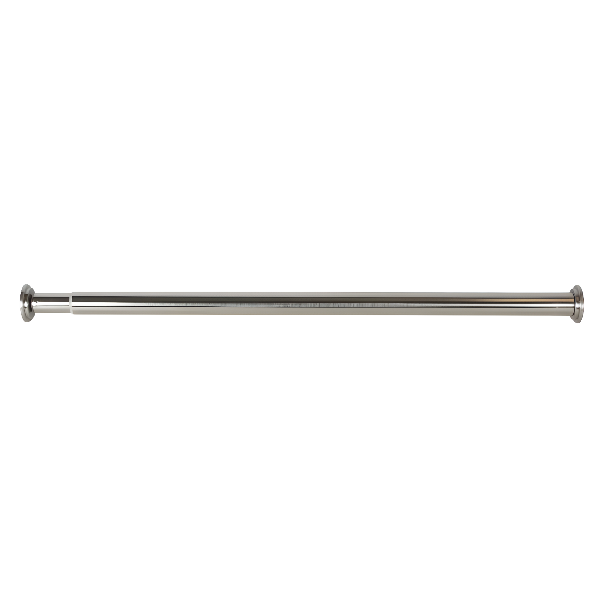 1" No Drilling Shower Closet Window Tension Rod, Heavy Duty, 42"-72", Brushed/Stainless Steel
