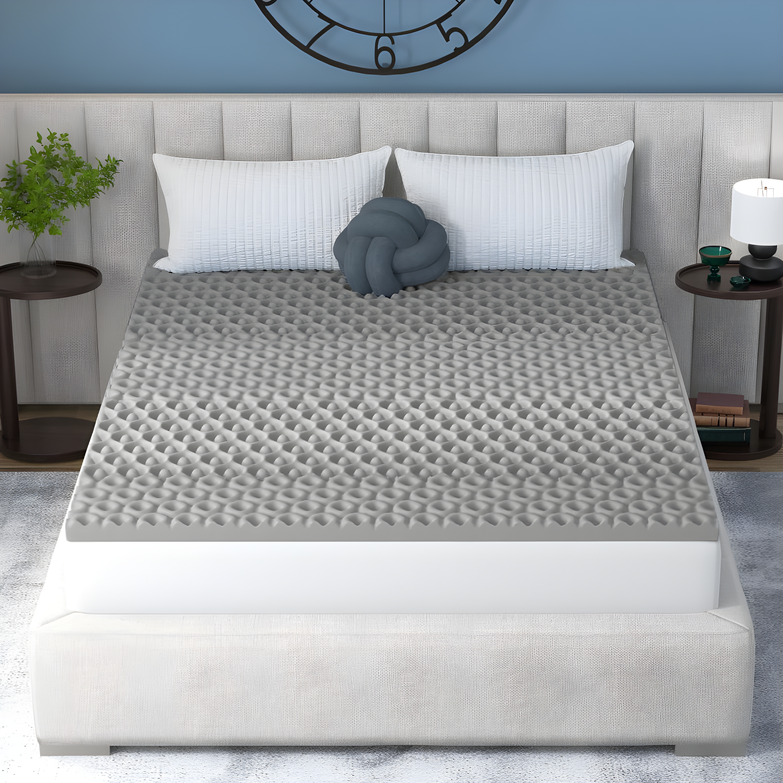 Vibe 2” Cool Pod Convoluted Gel Memory Foam Mattress Topper, Twin