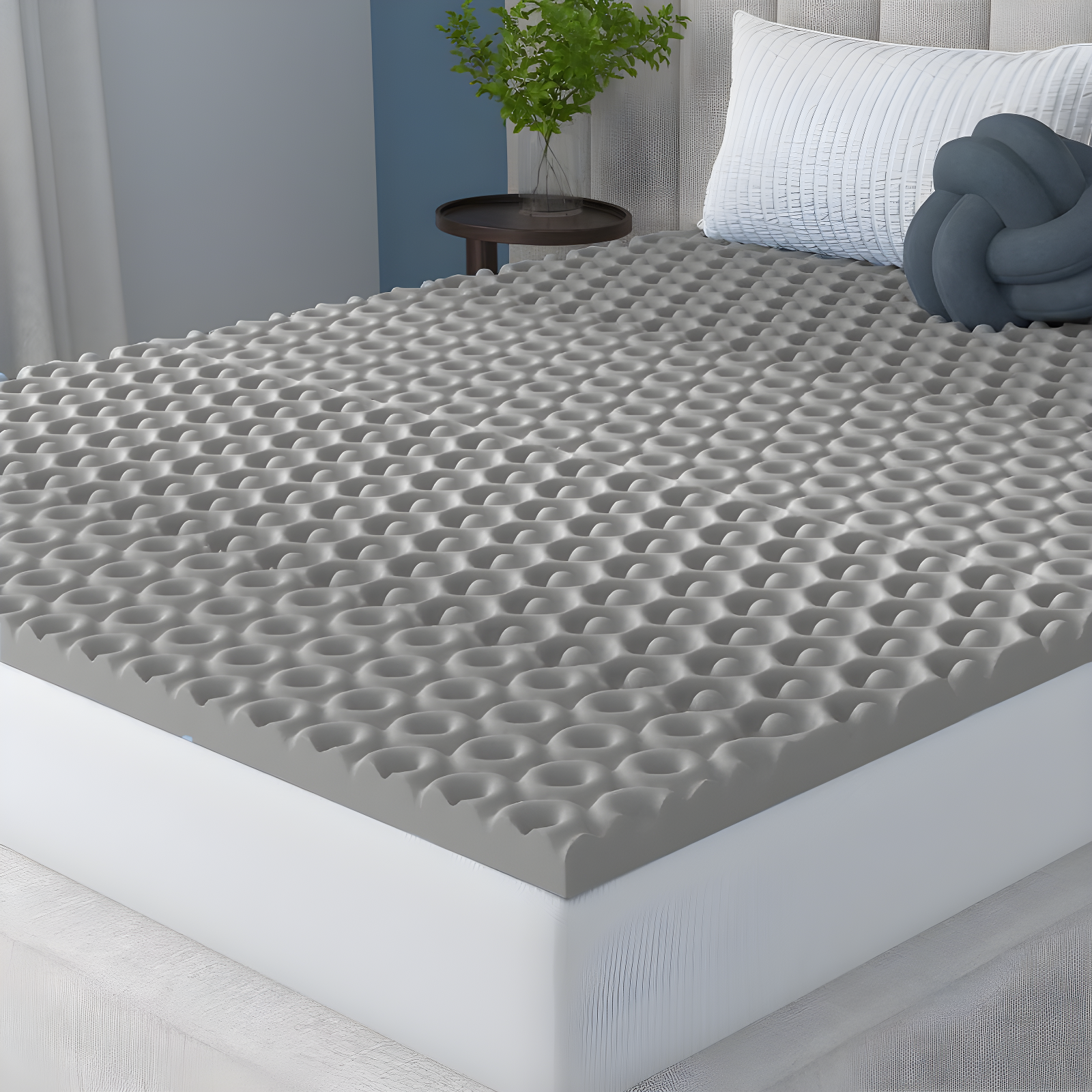 Vibe 2” Cool Pod Convoluted Gel Memory Foam Mattress Topper, Twin