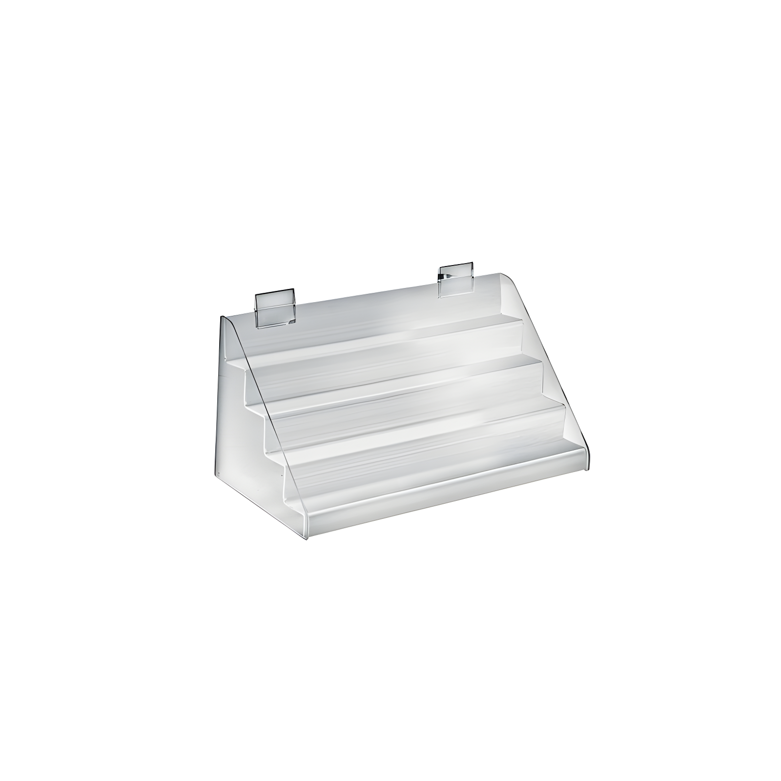 Four-Tier Shelf Counter Step Display, 16" wide