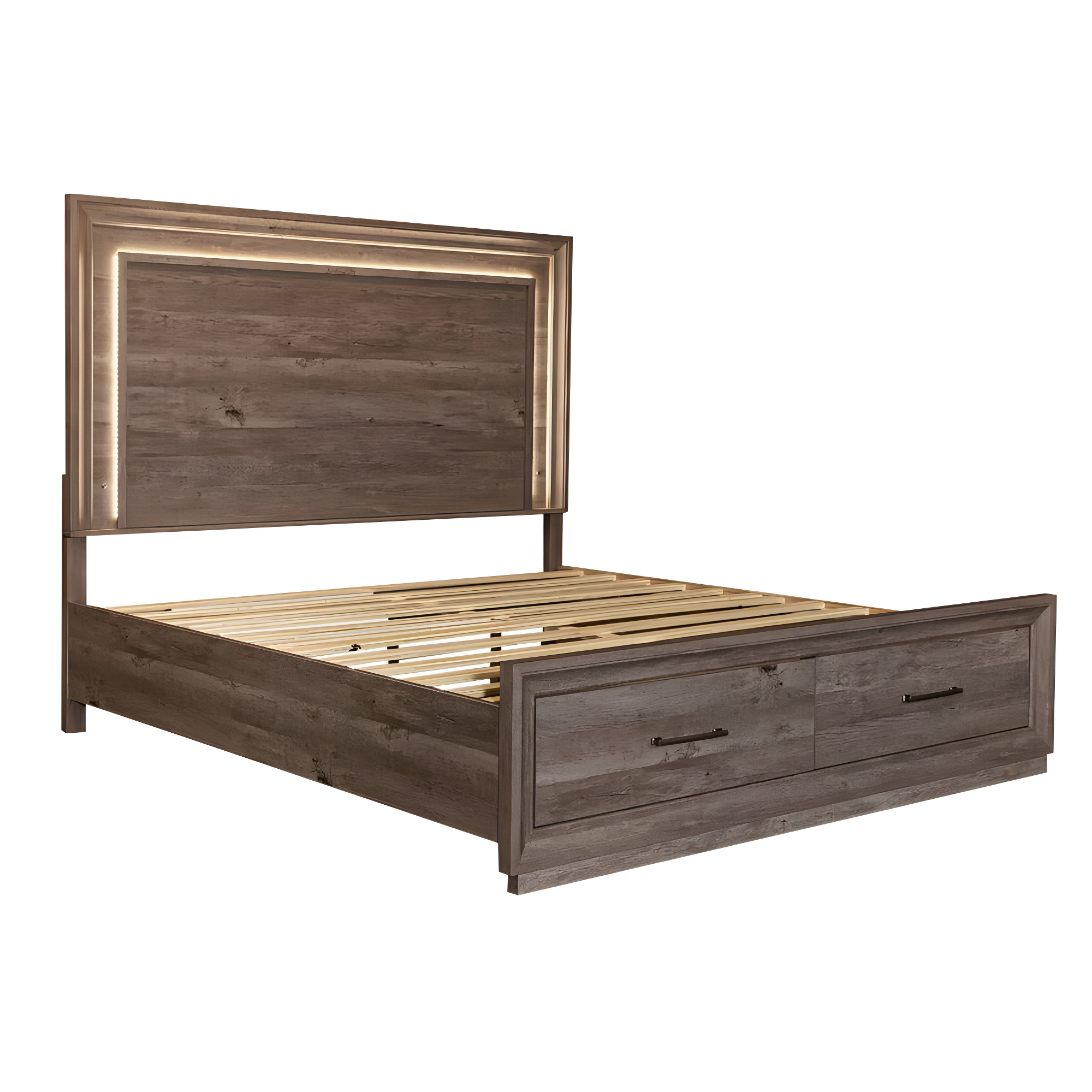 Liberty Furniture Horizons King Storage Bed - Graystone Finish