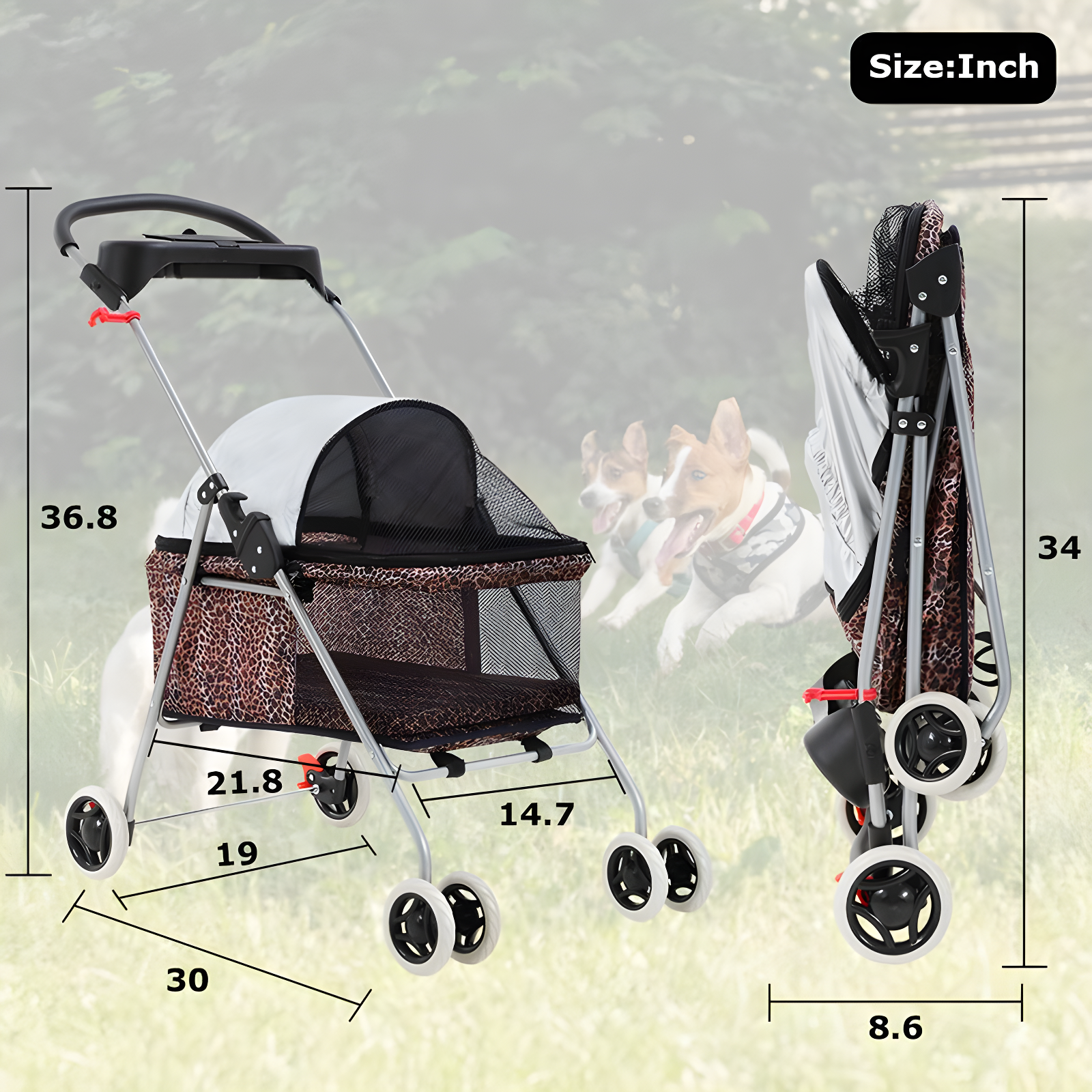 Foldable Pet Jogger Stroller