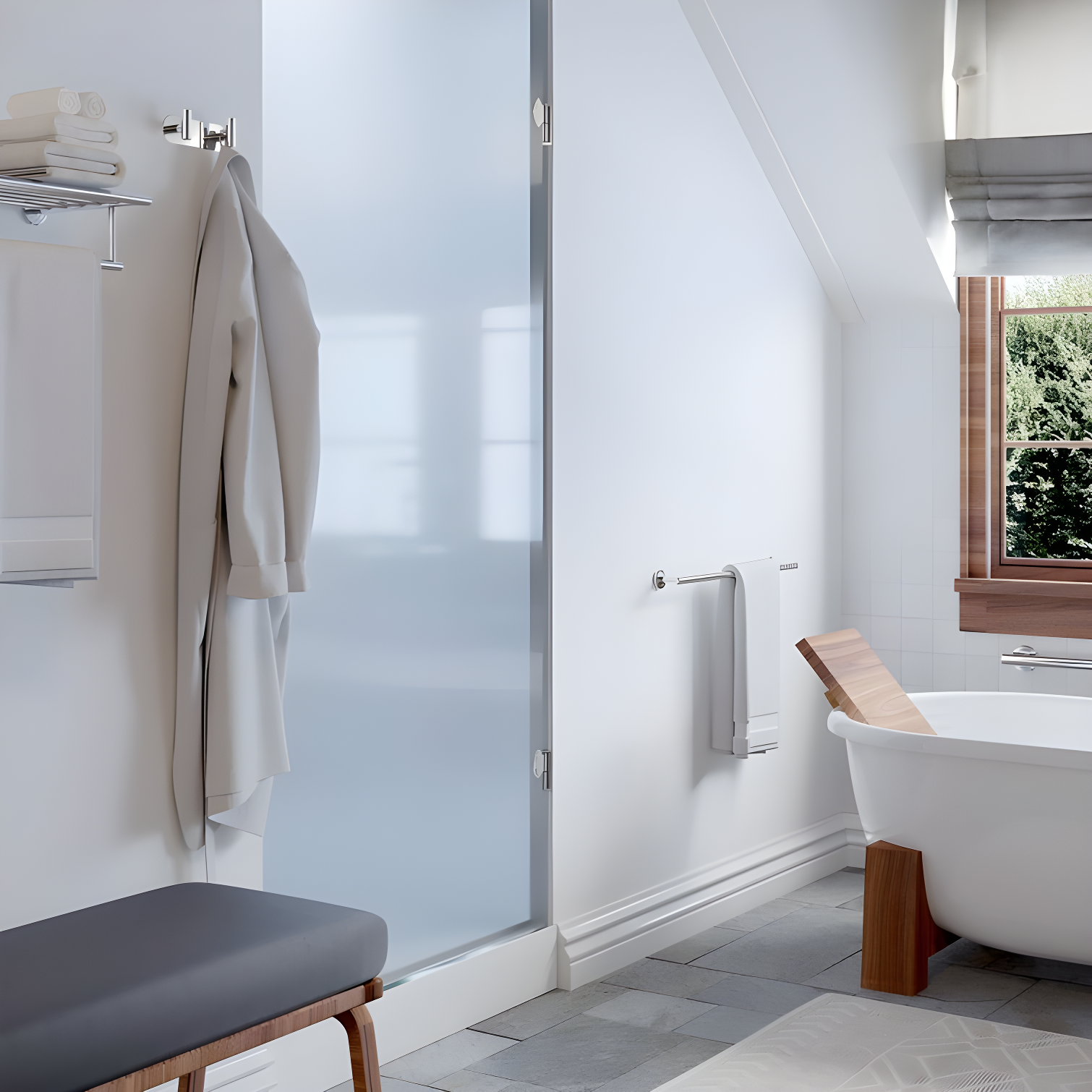 Latitude II Wall Mounted Towel Bar | Bathroom Towel Holder