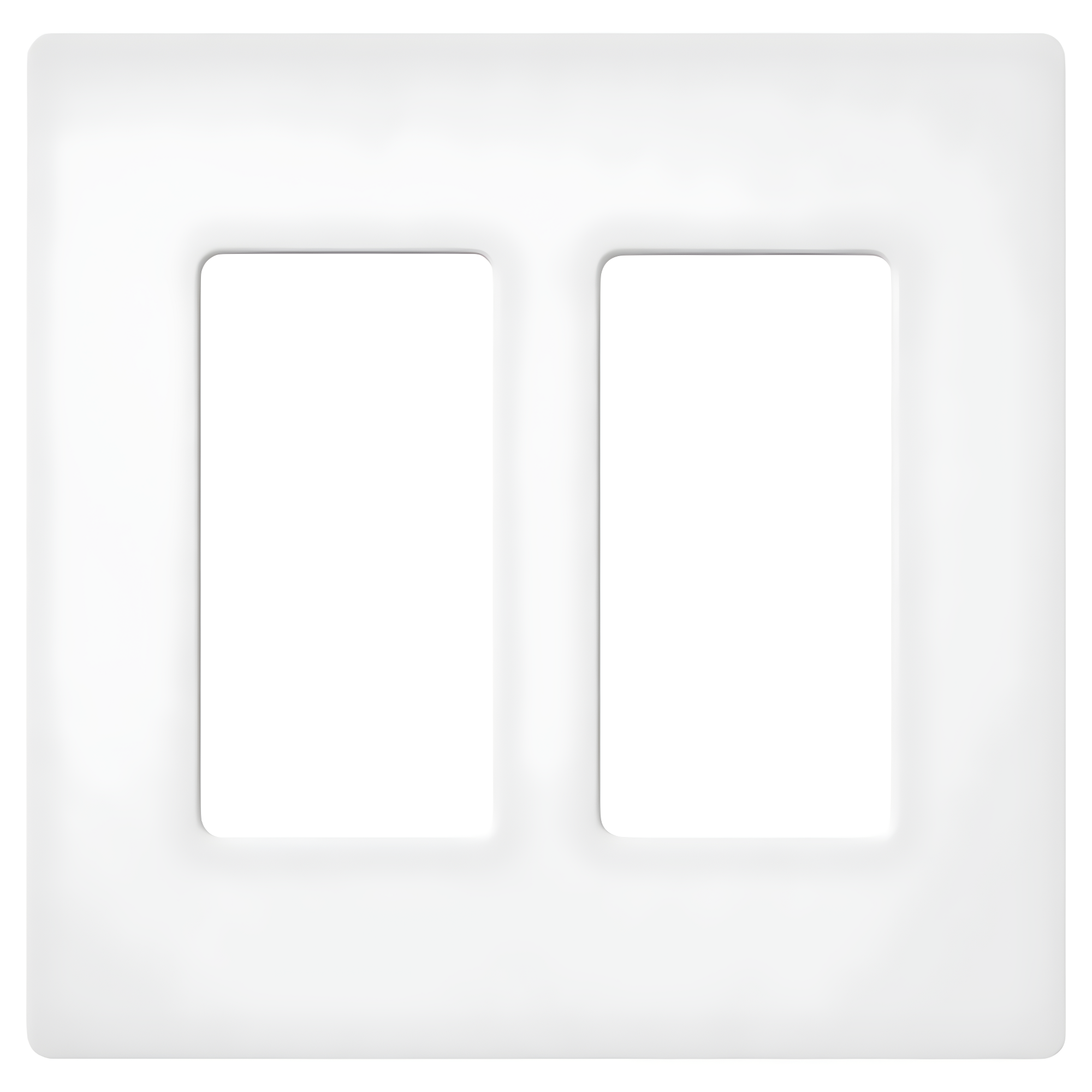 Claro 2 Gang Snow White Satin Wall Plate