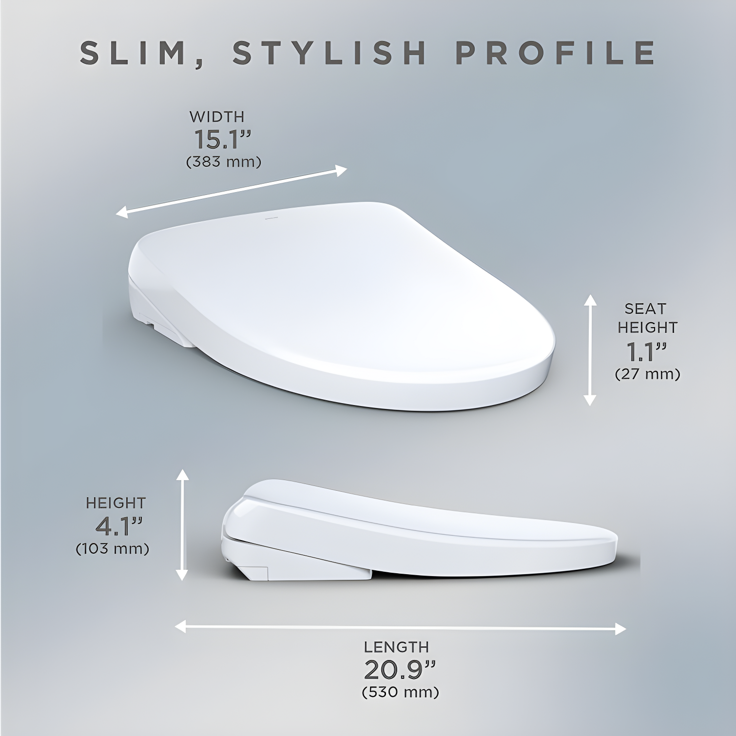 Washlet® Electronic Contemporary Elongated Soft-Close Bidet Seat