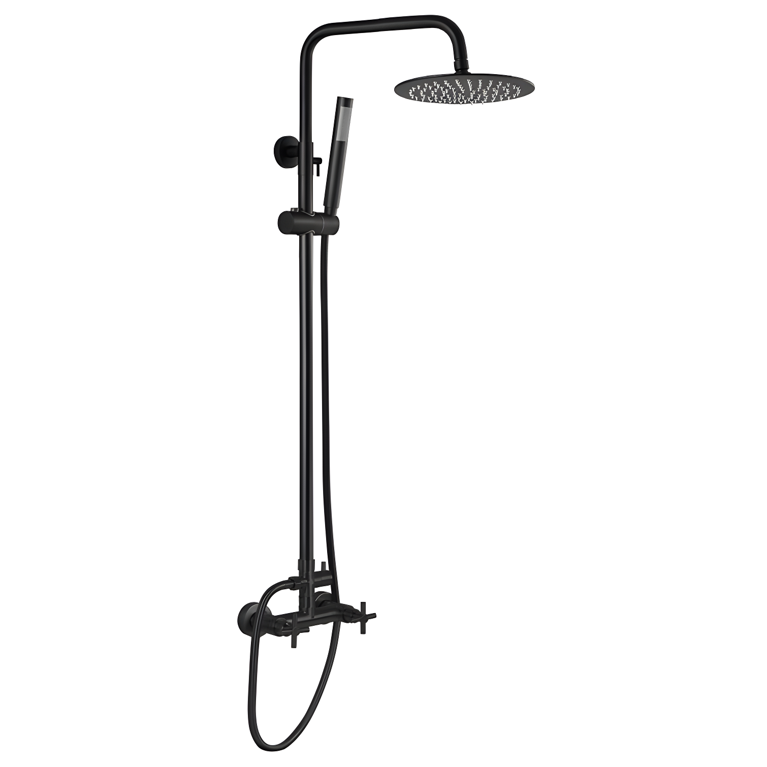 FUNDUXA Stainless Steel Wall Mounted Outdoor Shower with Detachable Shower Head