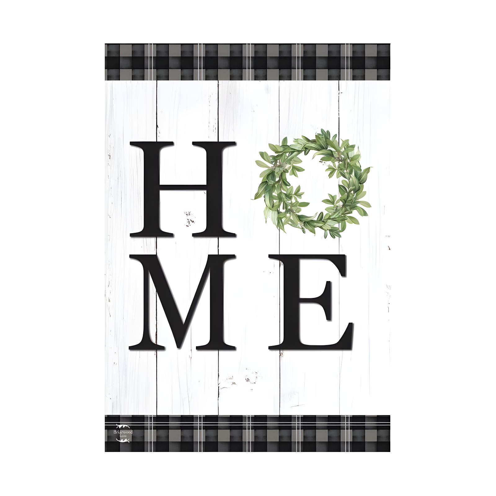 Home Everyday House Flag Double-Sided Rustic Wreath 28" x 40" Briarwood Lane