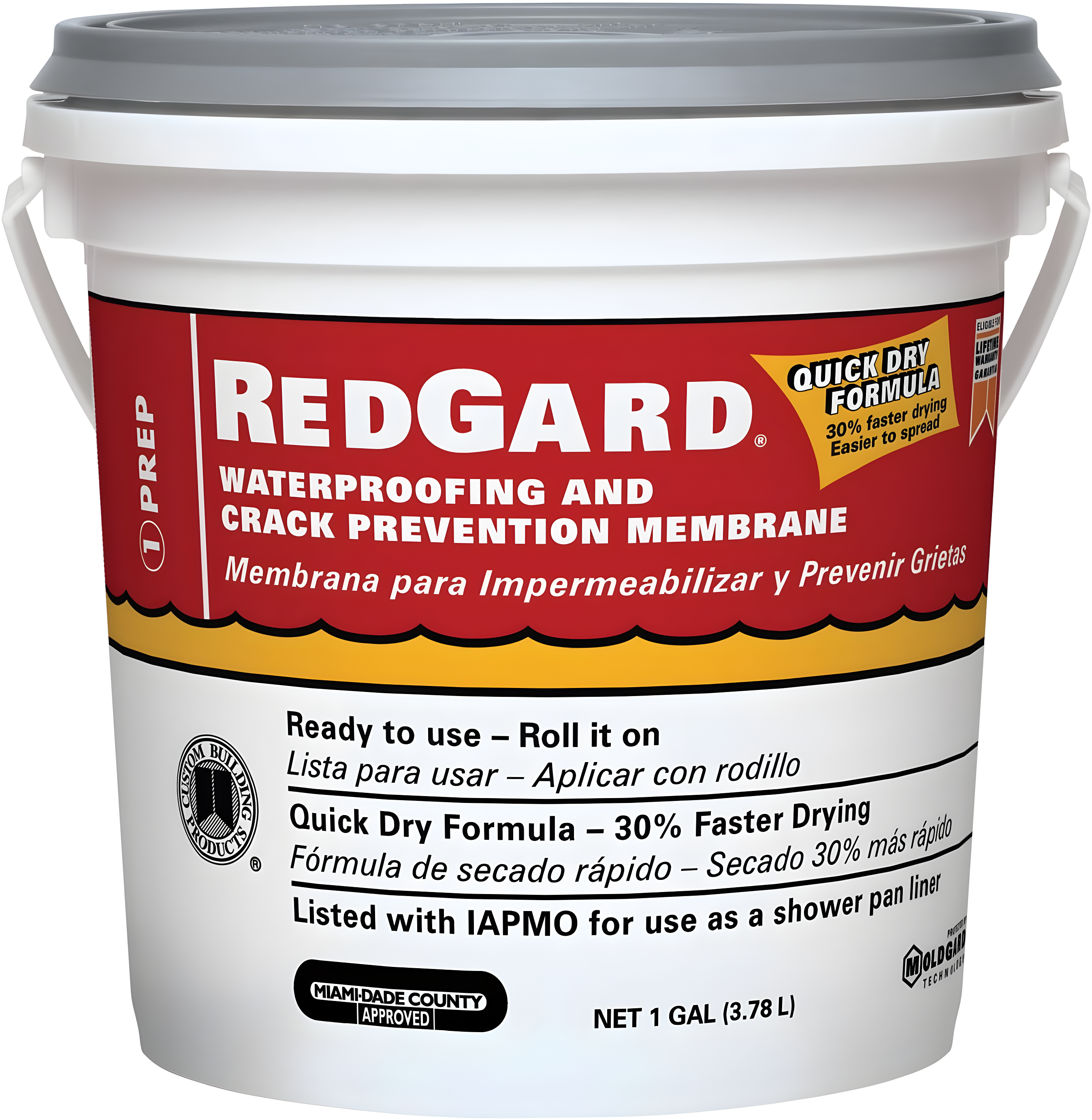 Custom Building Products LQWAF1-2 Pink Waterproofing and Crack Prevention Paint, 1 gal