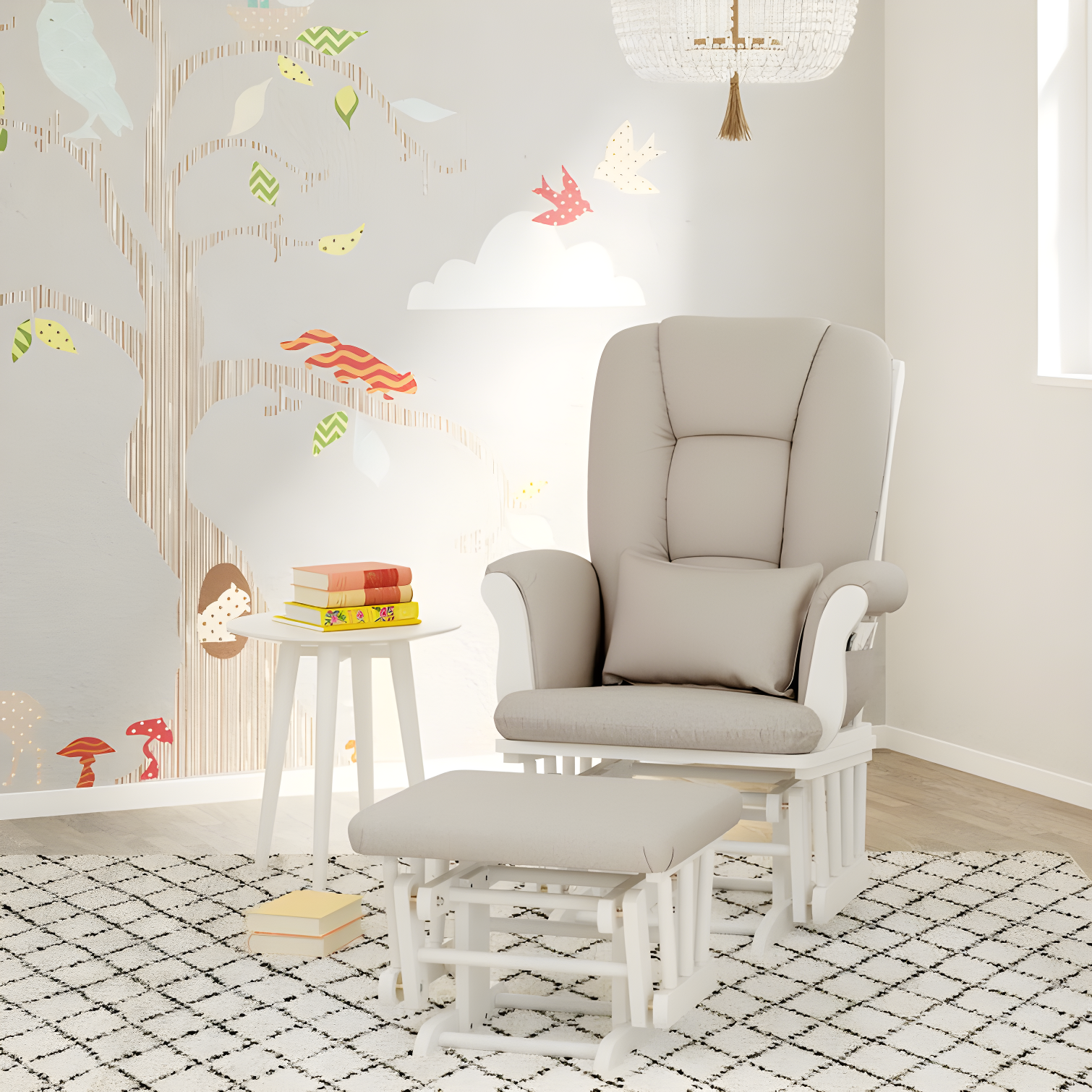 Tuscany Rocking Chair Glider with Ottoman