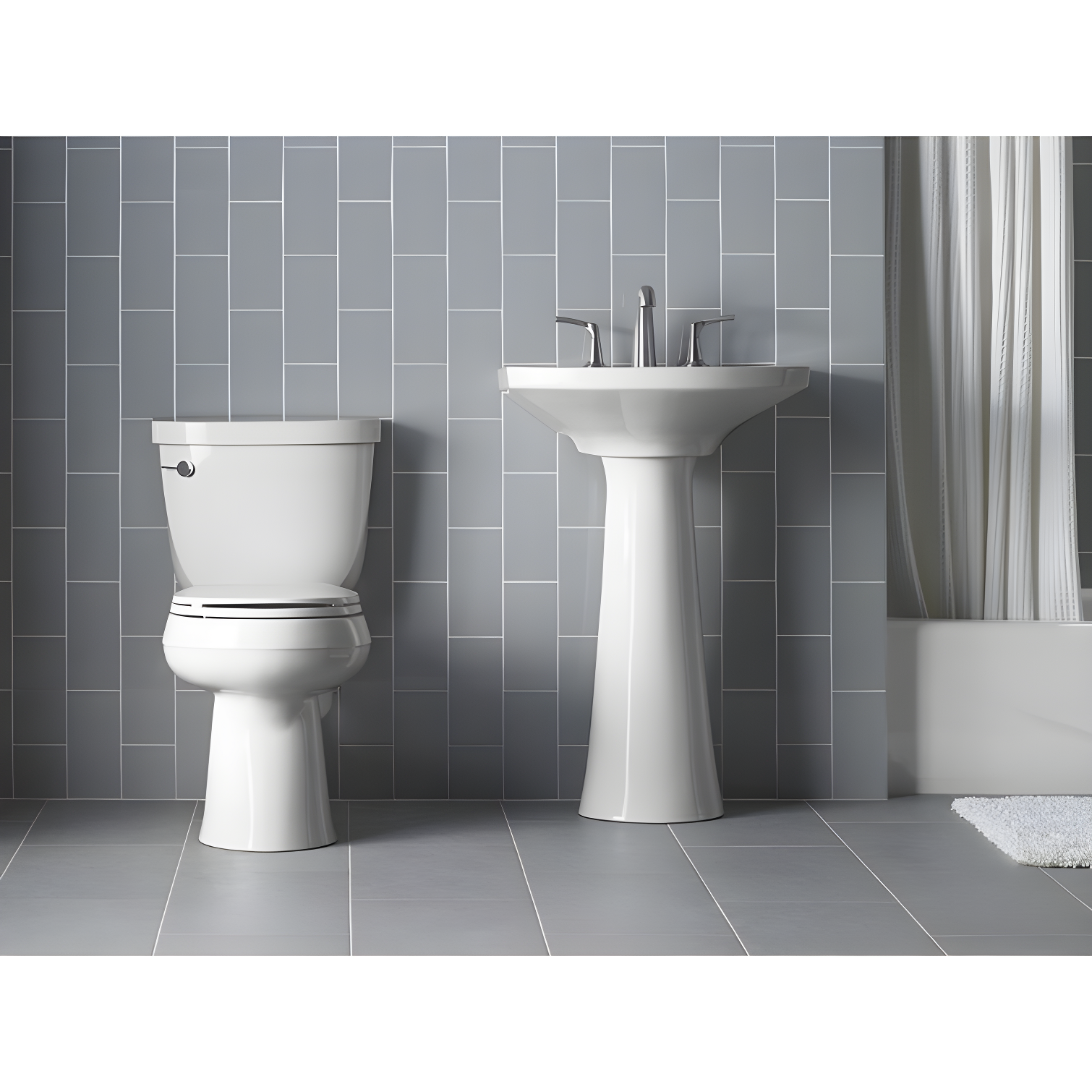 Cimarron® 26.81" Vitreous China U-Shape Pedestal Bathroom Sink with Overflow