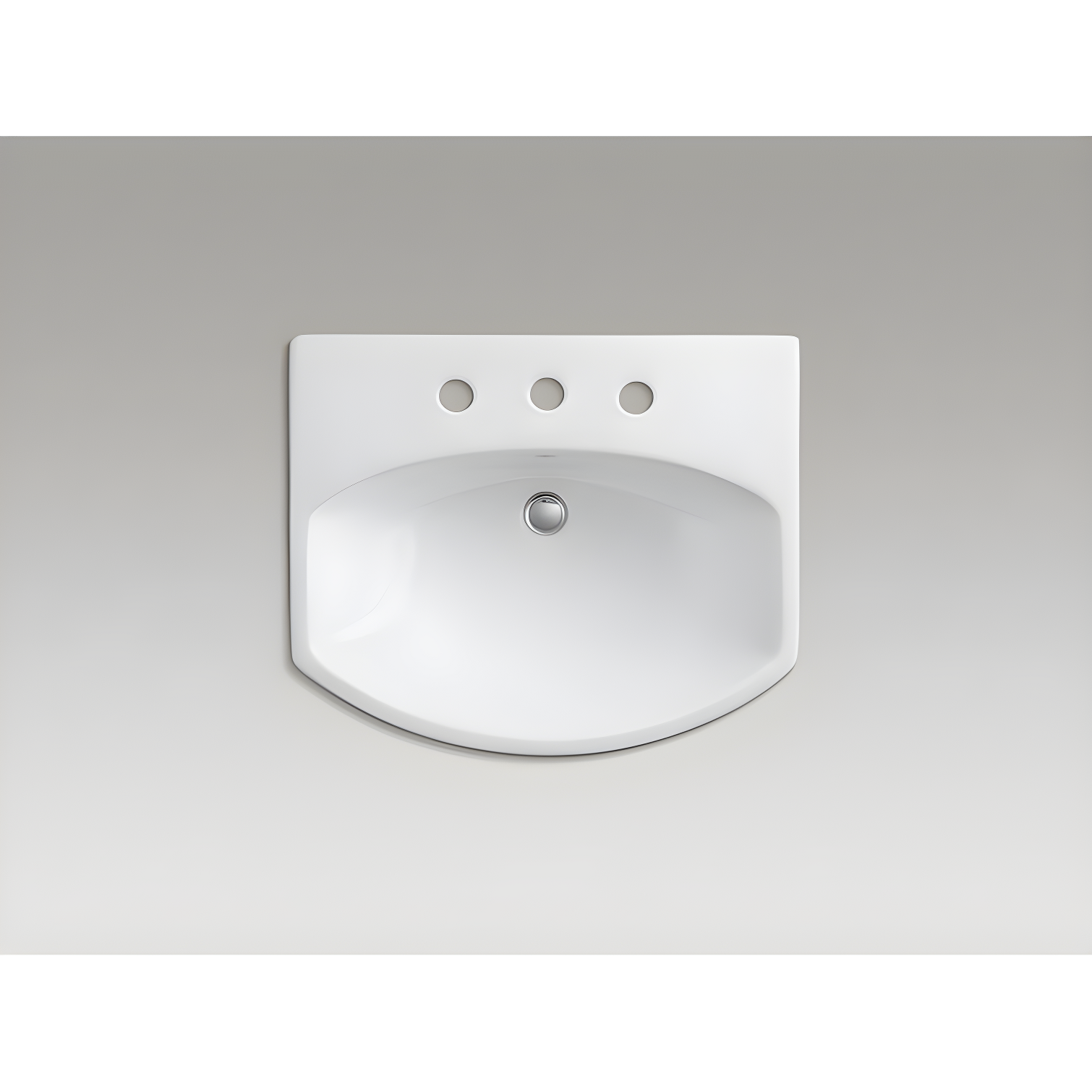 Cimarron® 26.81" Vitreous China U-Shape Pedestal Bathroom Sink with Overflow