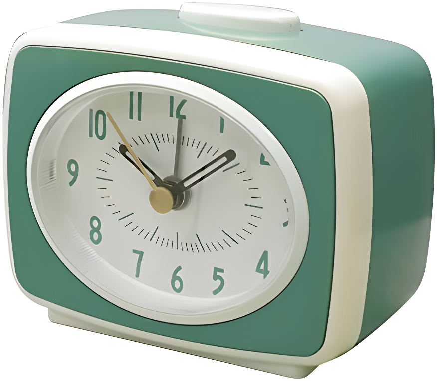 Kikkerland AC14-MN Classic Alarm Clock, Mint