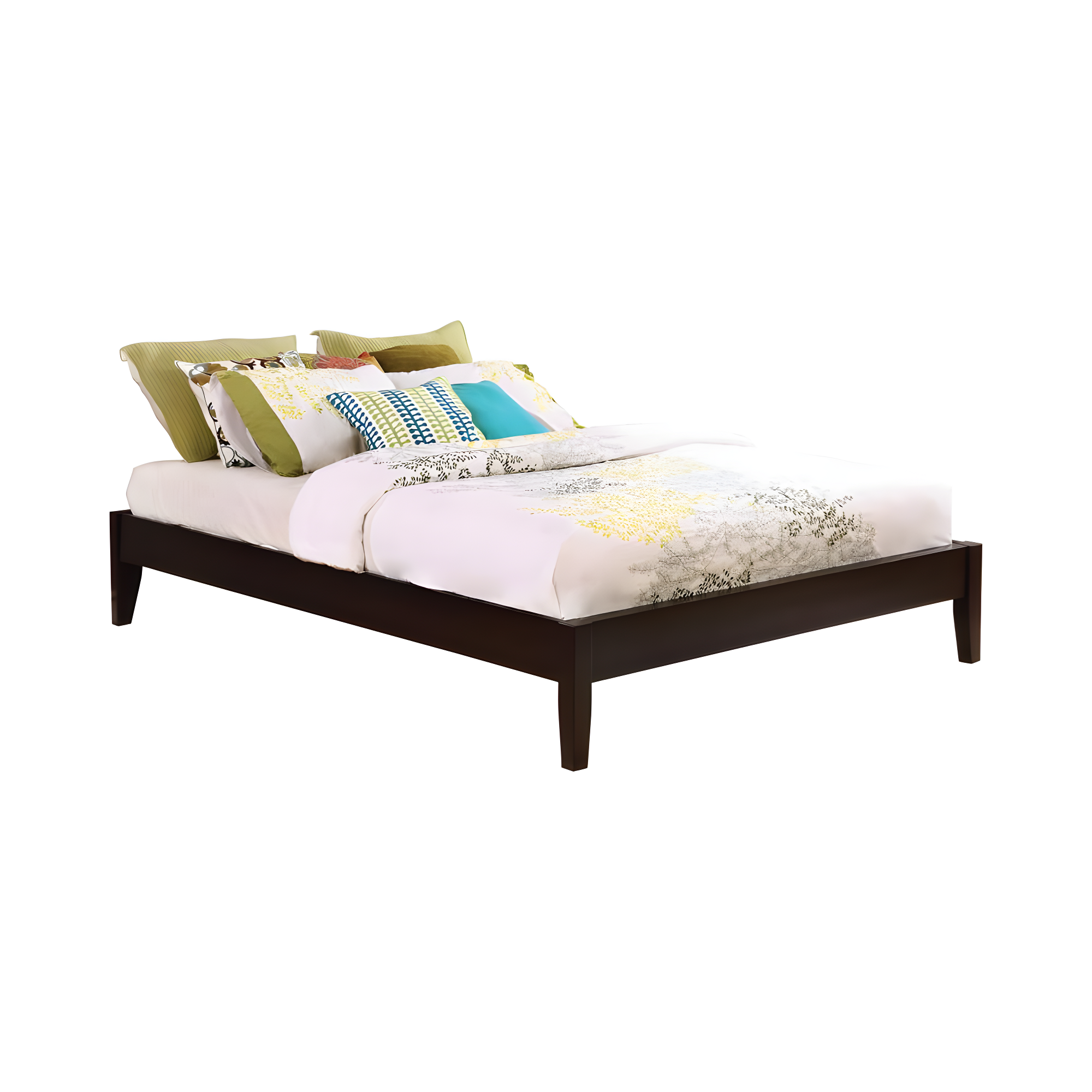 Platform Bed, Queen Bed, Cappuccino