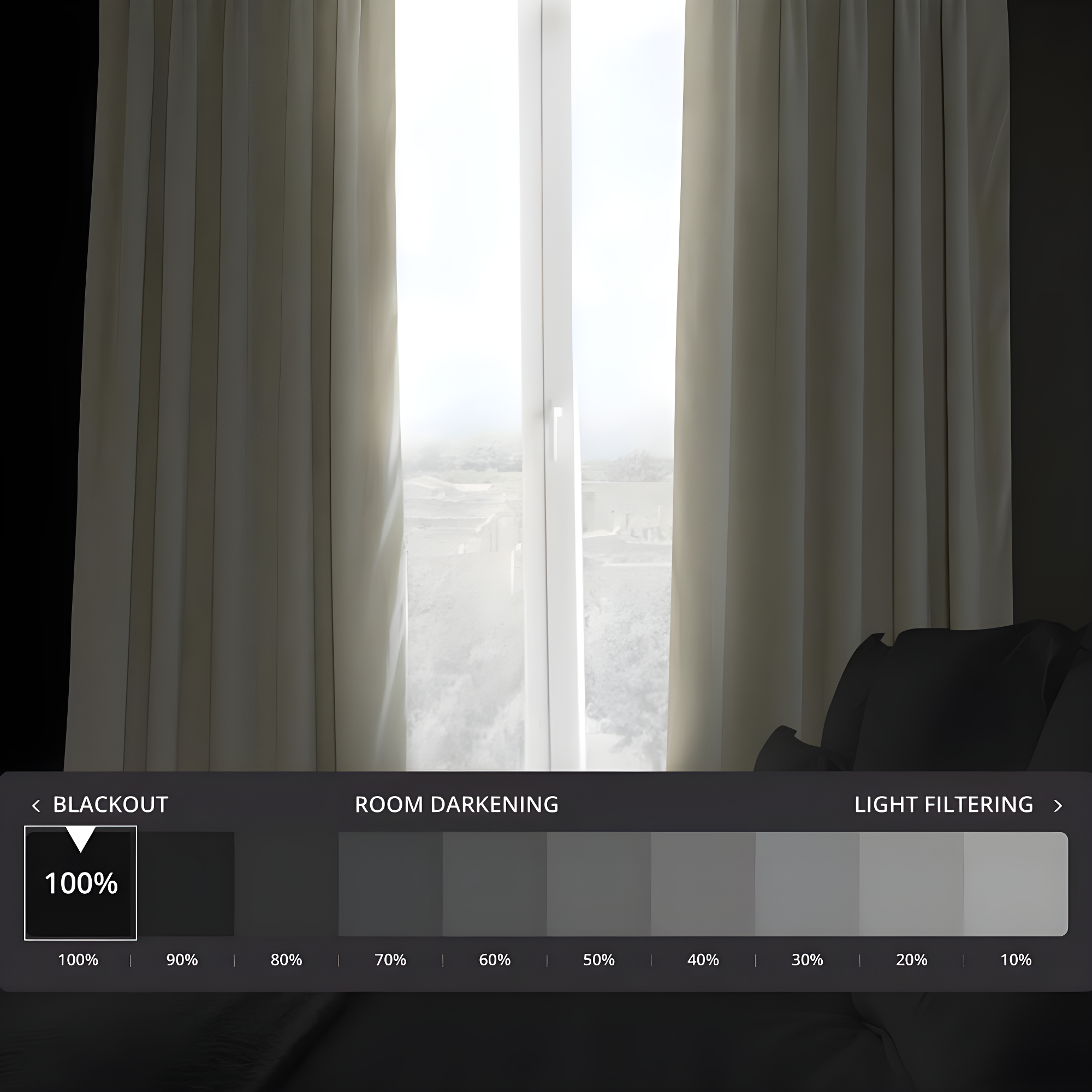 Exclusive Fabrics  Signature Pleated Blackout Velvet Curtain (1 Panel) Cool Beige 25 X 84 84 Inches