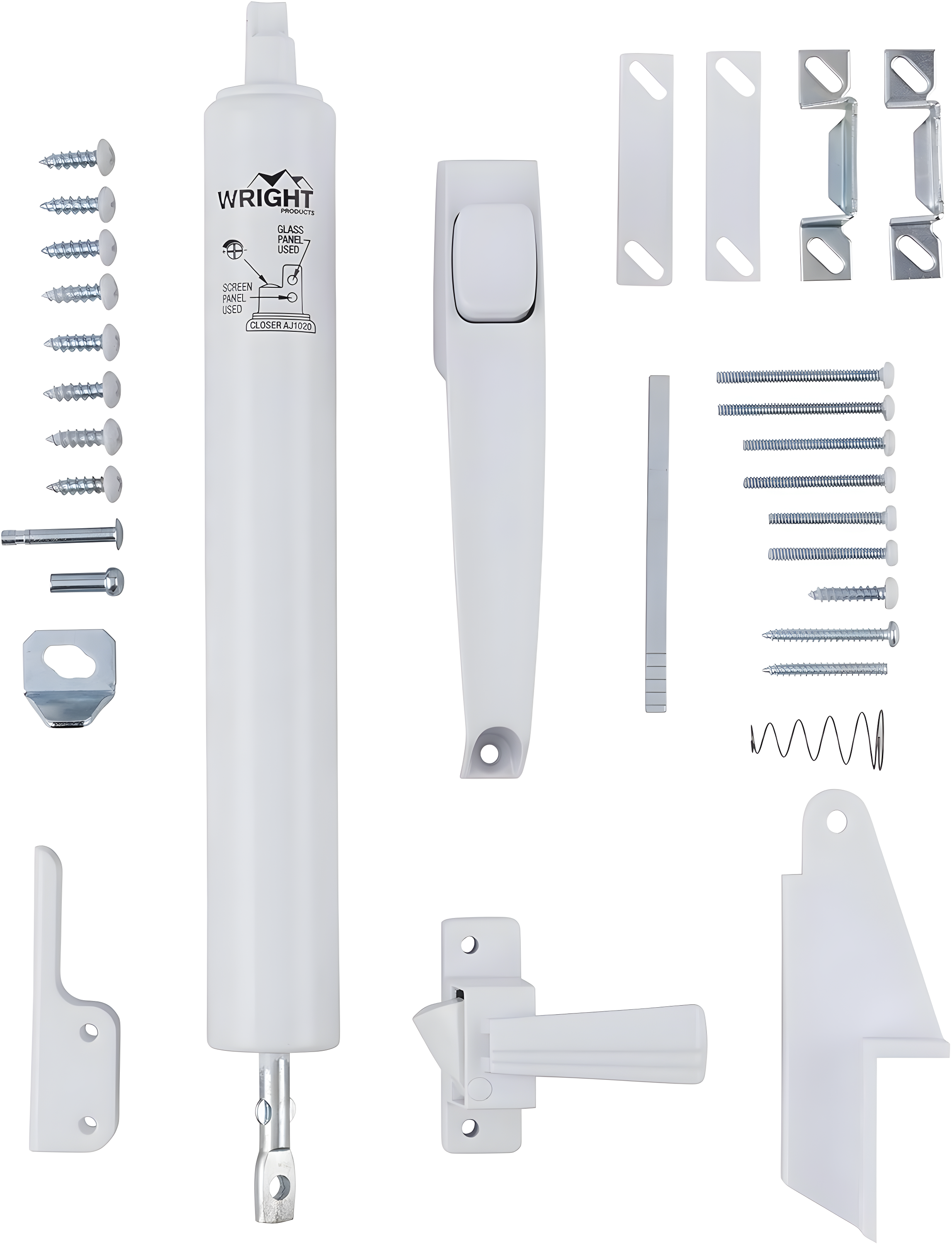 Wright White Steel Lanai Door Repair Kit 1 pk