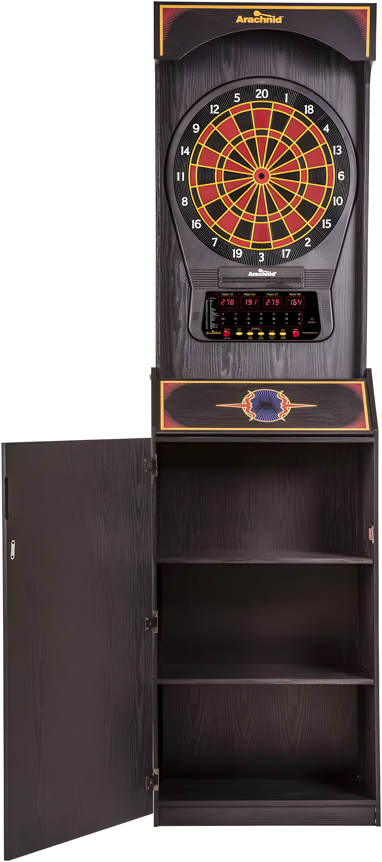 Tournament Master Black Electronic Dartboard Cabinet with Soft Tip Darts