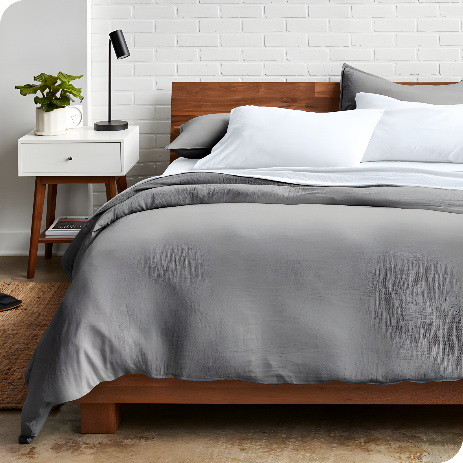 Bare Home Washed Microfiber Duvet Cover Set