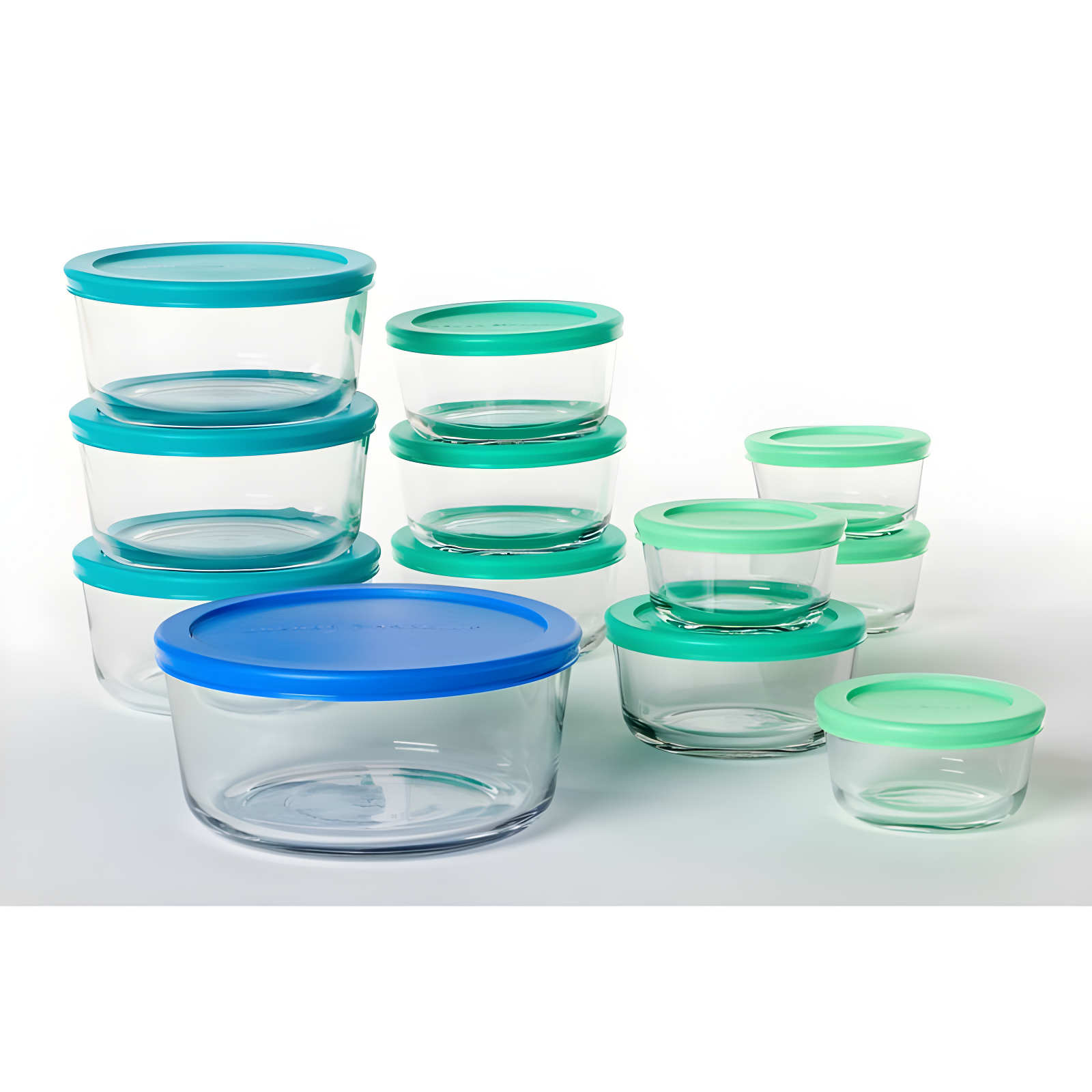 Anchor Hocking 24pc Glass SnugFit Food Storage Container Set: Oven & Freezer Safe, Microwave Safe Without Lid, Dishwasher Safe