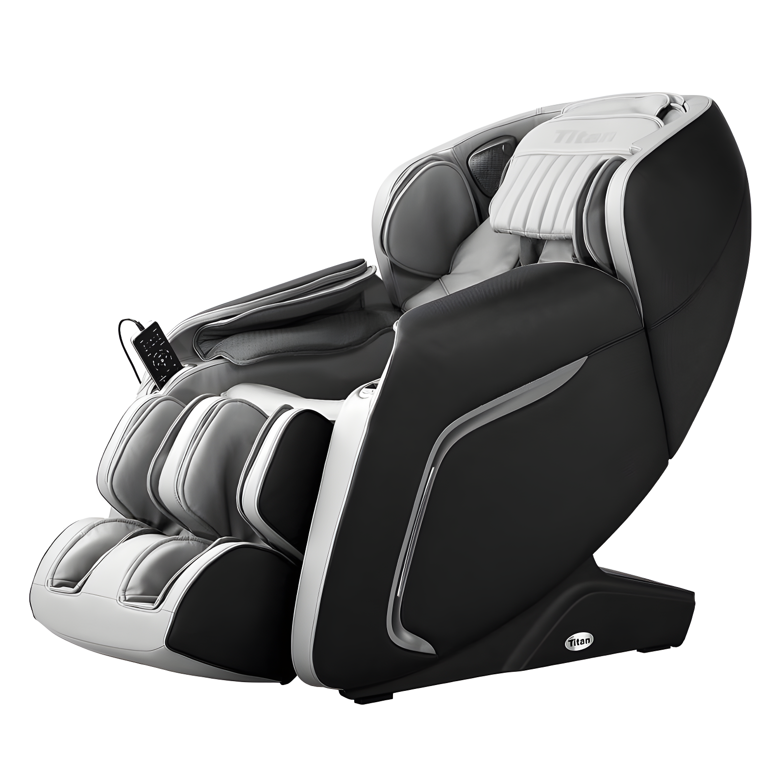 Titan Cosmo Massage Chair Black: Upholstered, Metal Frame, Spot Clean, 240lb Capacity
