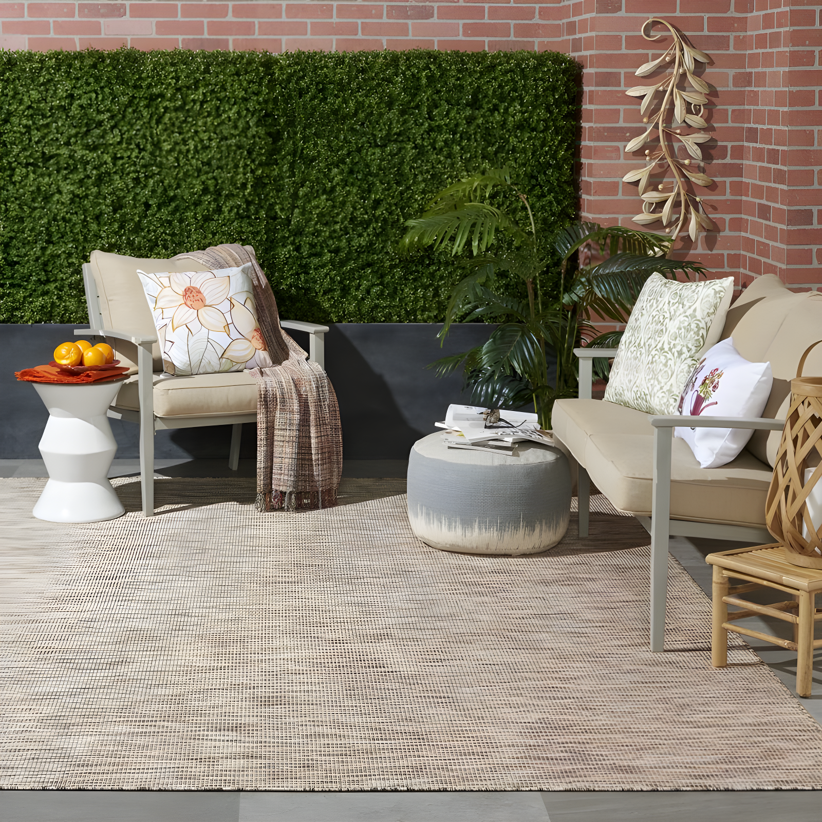 Nourison Positano POS01 Indoor/outdoor Area Rug - Beige 8' x 10'