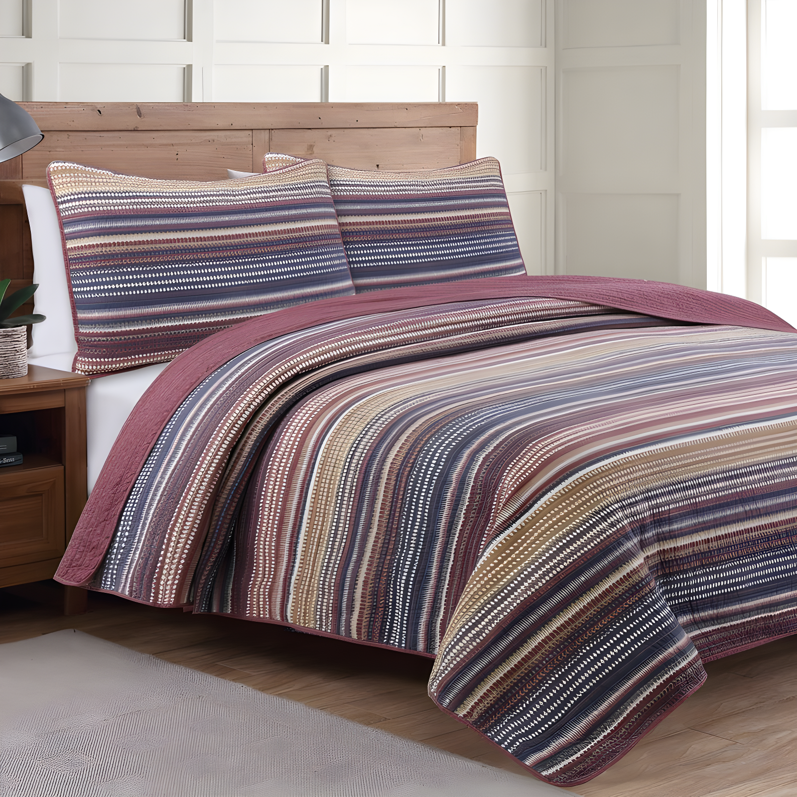 American Home Fashion Estate Collection Reversible Quilt Set