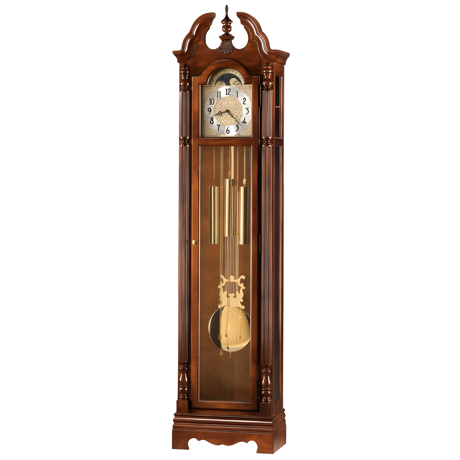 Howard Miller® Jonathan 82.5'' H Solid + Manufactured Wood Grandfather Clock