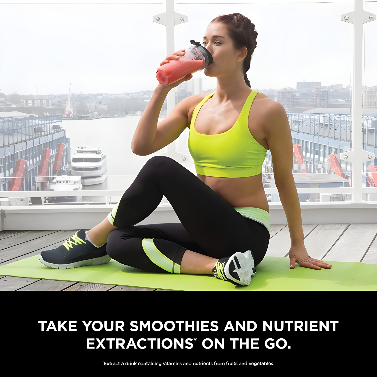 Ninja® Fit Compact Personal Blender, Portable Blender with (2) 16-oz. Cups and Lids, Black