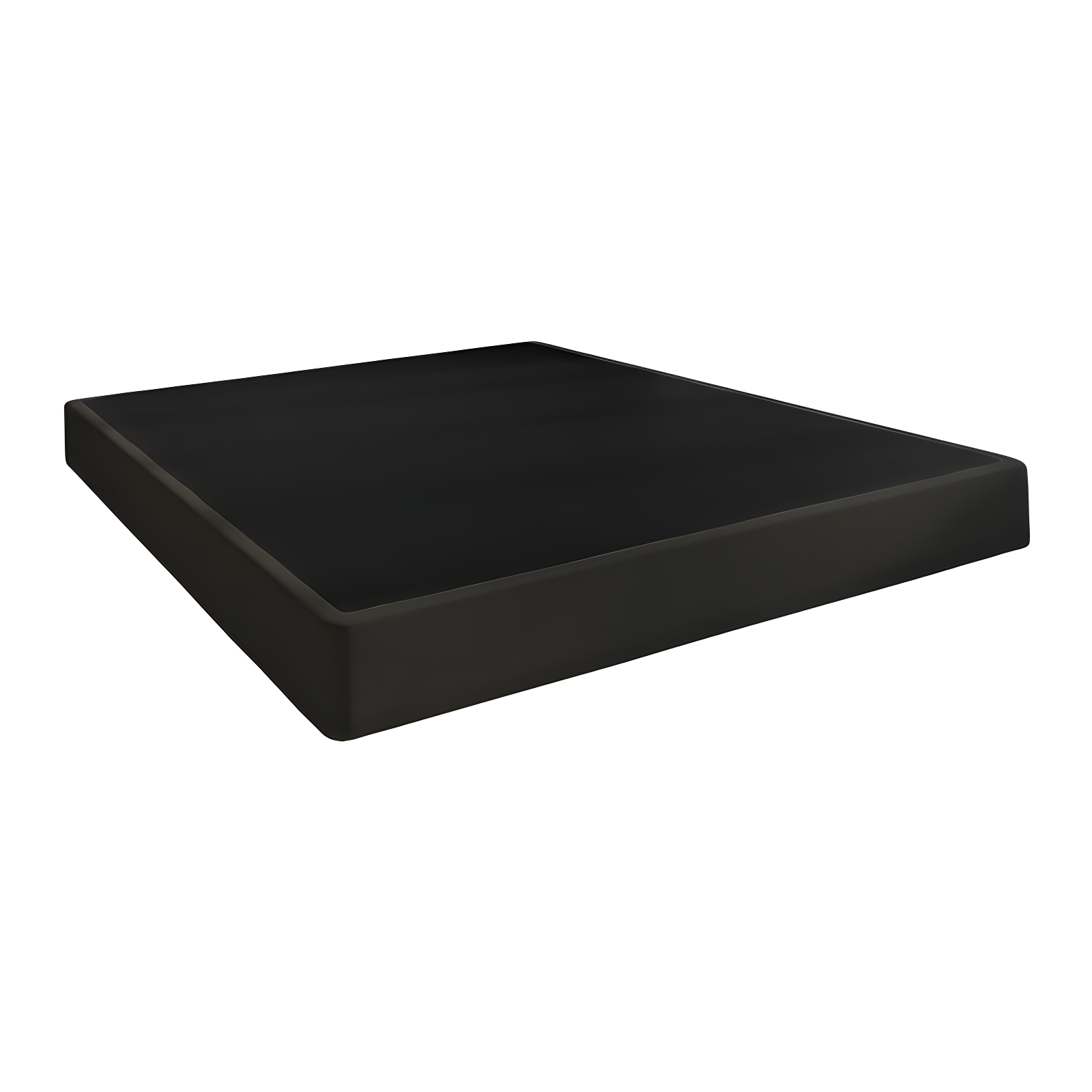 ChaletPosh Queen Metal Box Spring In Black Linen