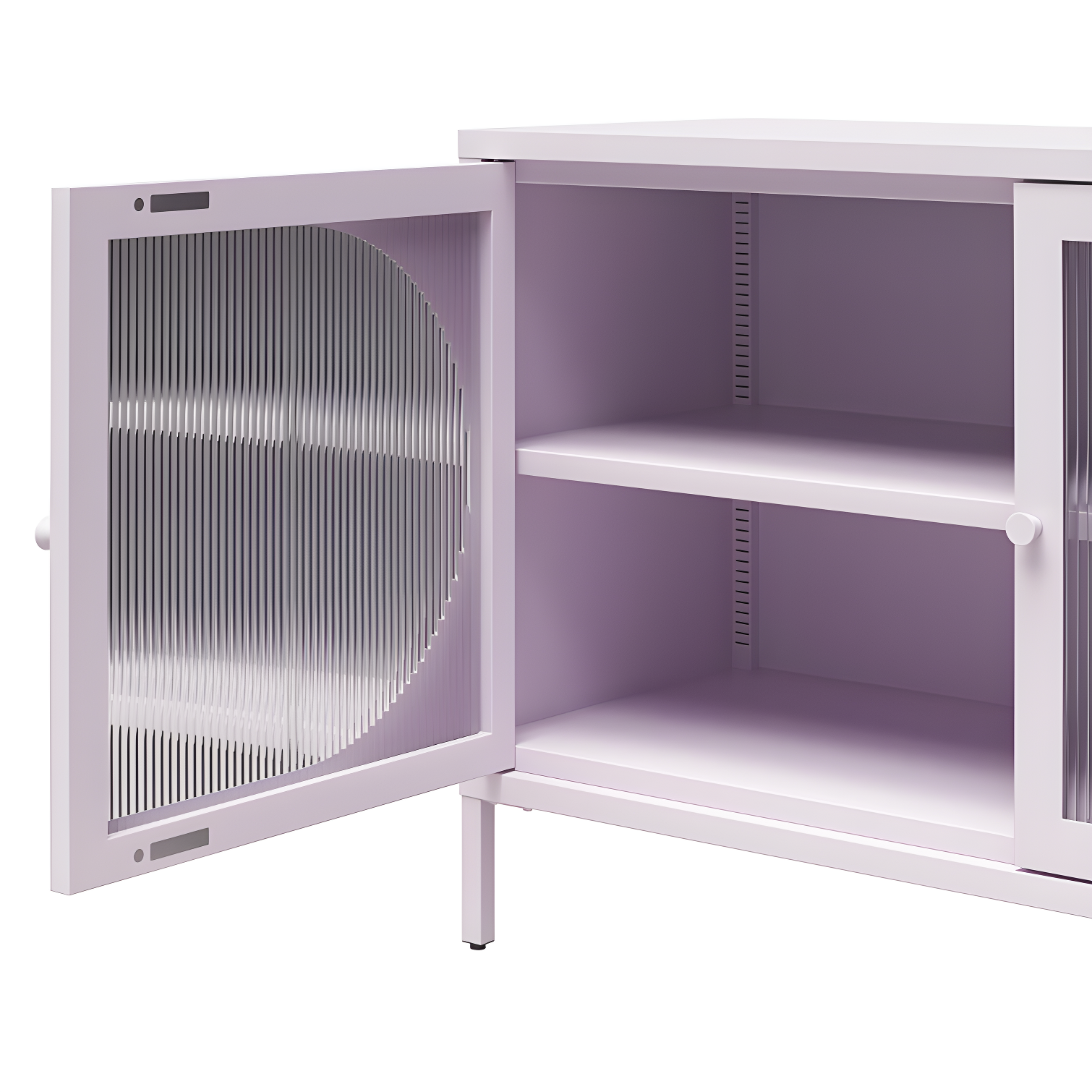 Luna 25.2'' Tall Accent Cabinet with Fluted Glass