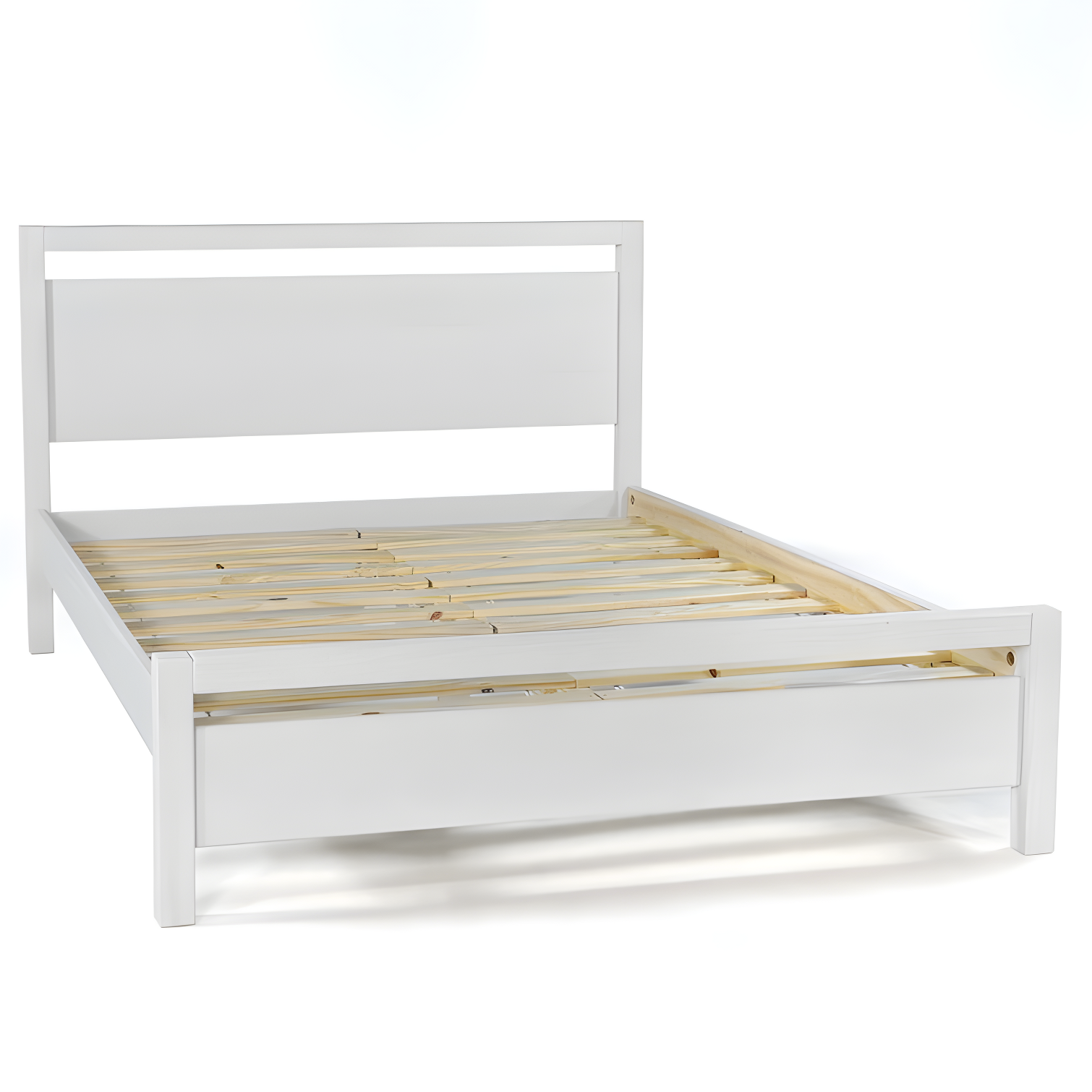 Loft Solid Wood Panel Bed