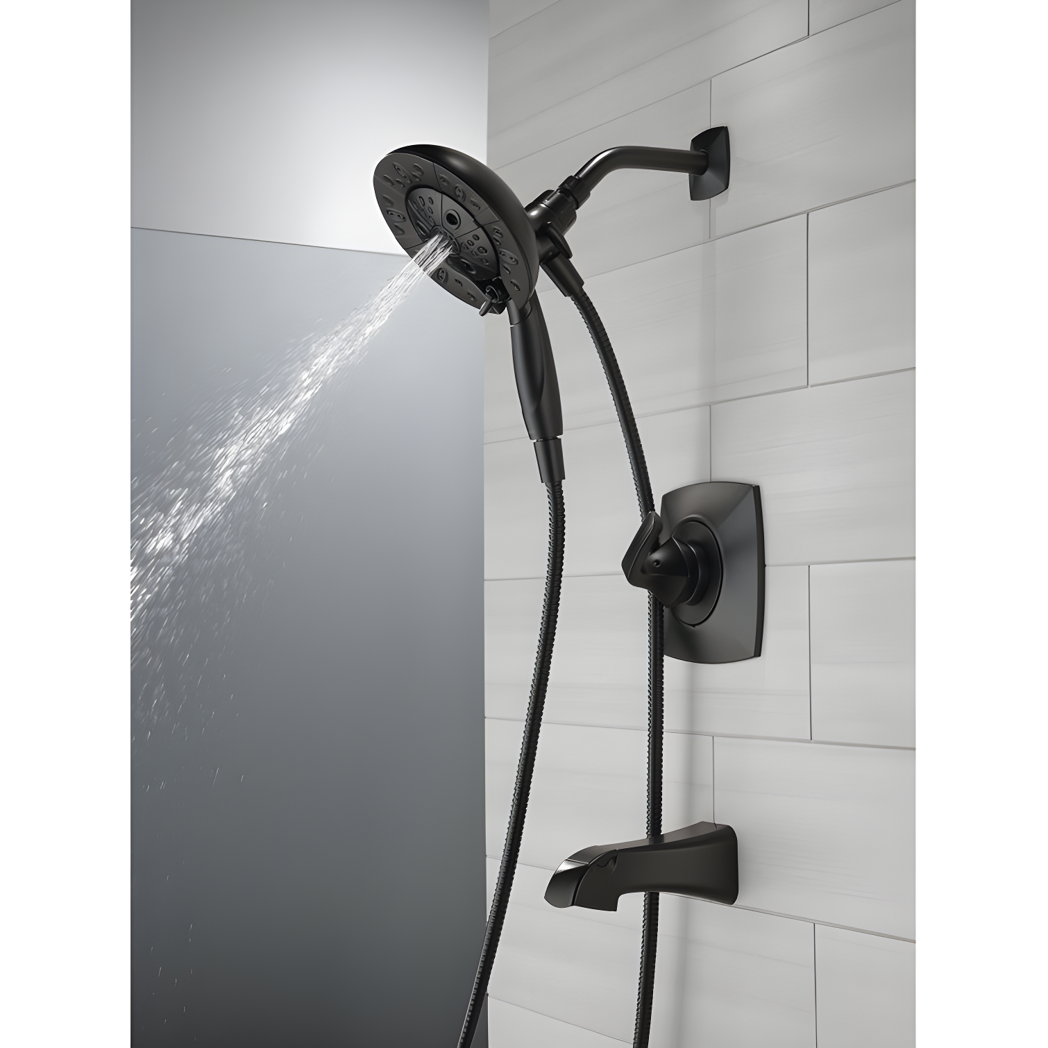 Vesna Single-Function Tub Shower Faucet Set, Shower Trim Kit with In2ition Shower Head and Valve
