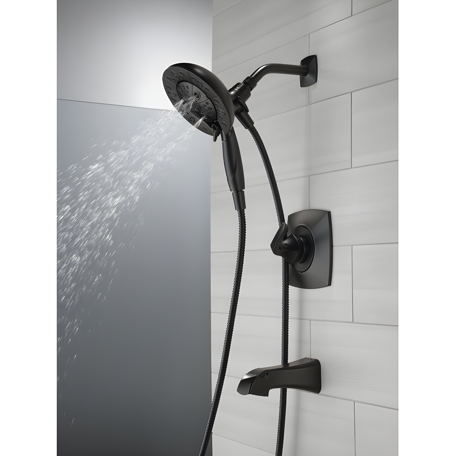 Vesna Single-Function Tub Shower Faucet Set, Shower Trim Kit with In2ition Shower Head and Valve
