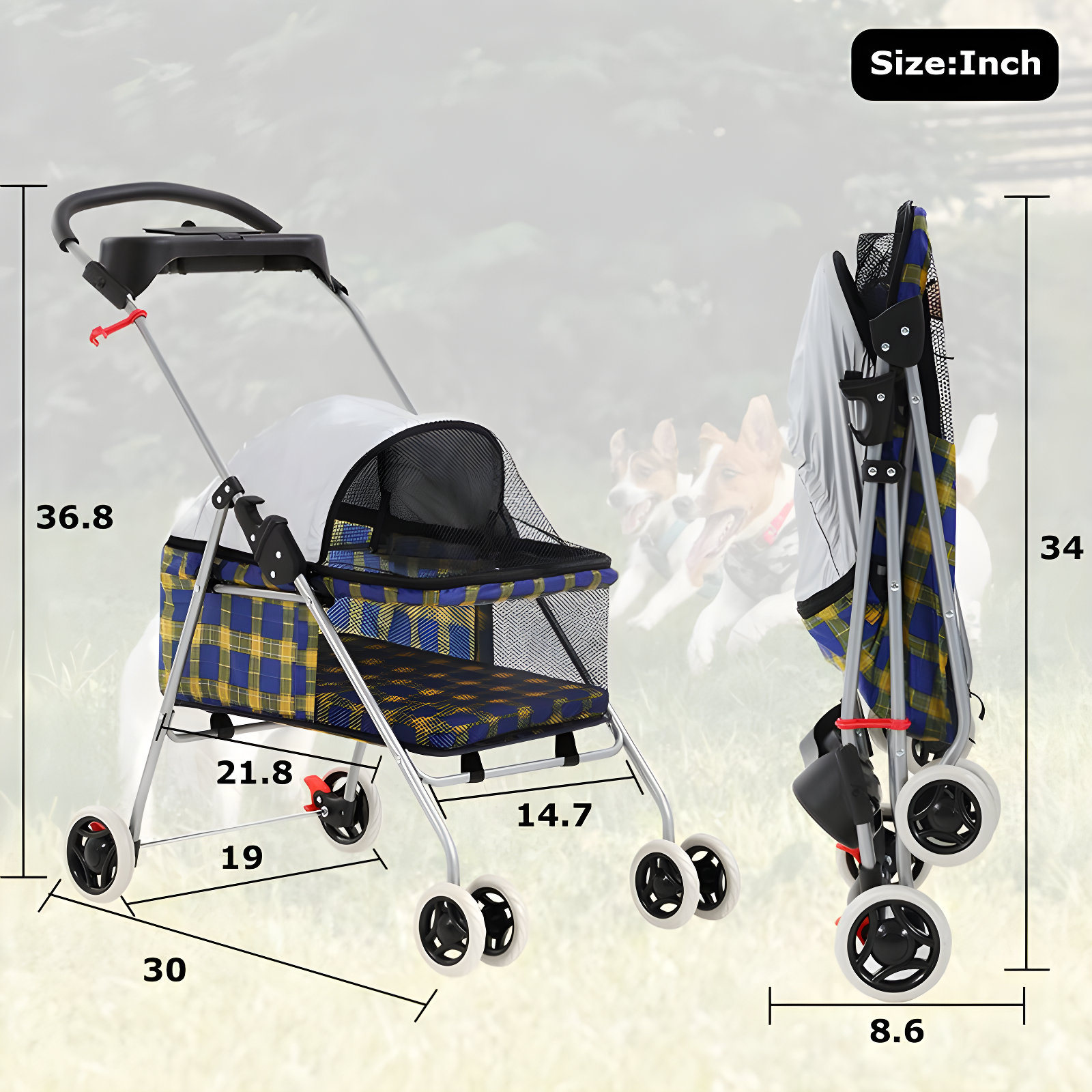 Foldable Pet Jogger Stroller