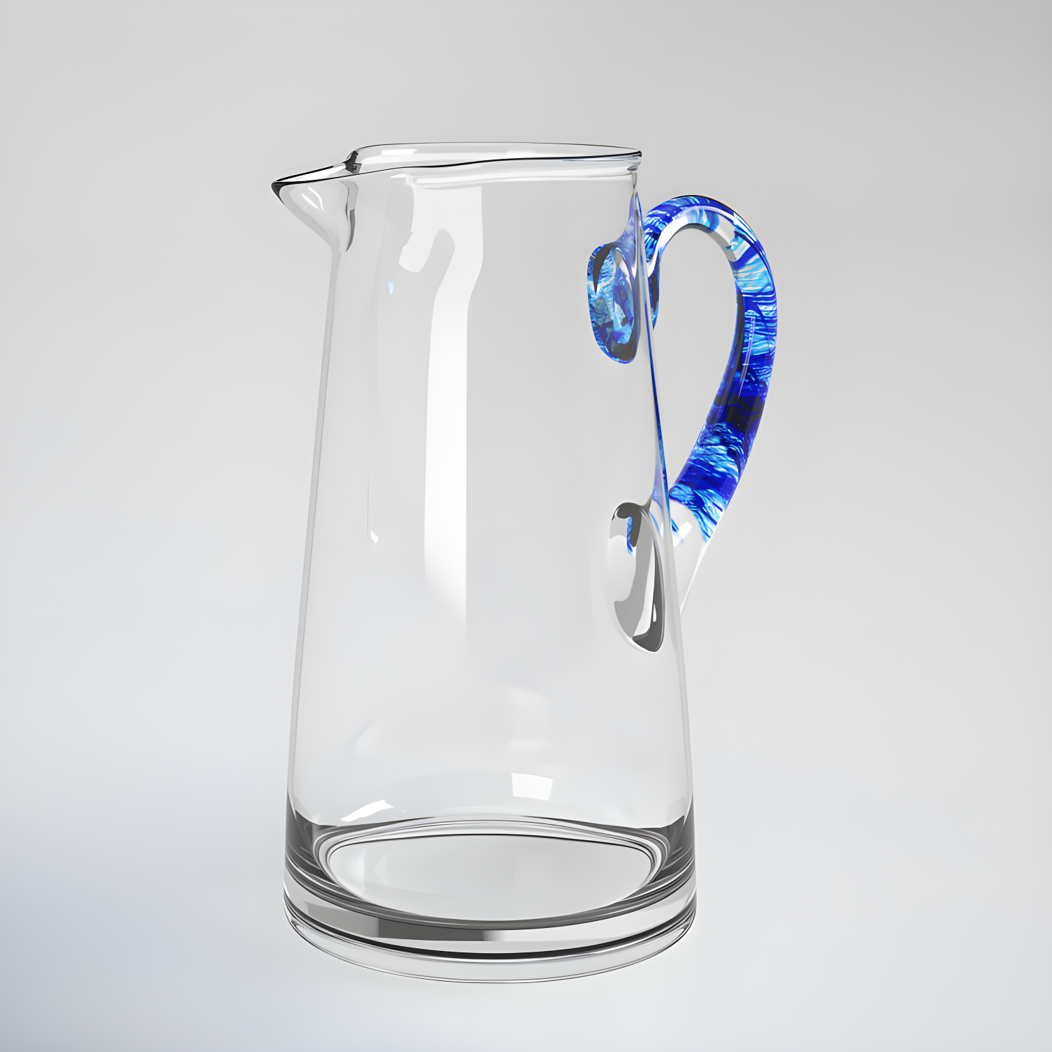 Libbey Cabos Blue-Handled Glass Pitcher, 90-ounce