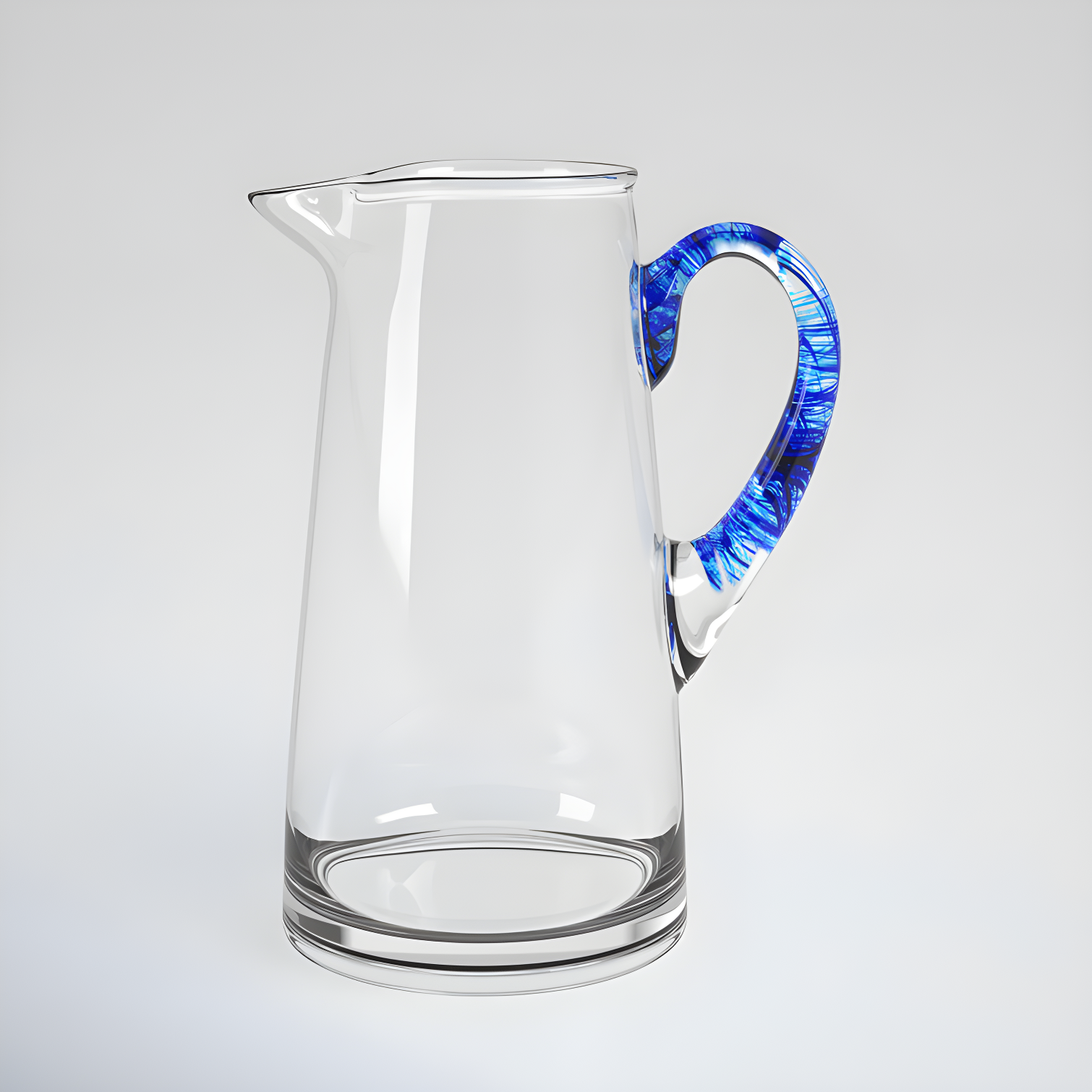 Libbey Cabos Blue-Handled Glass Pitcher, 90-ounce