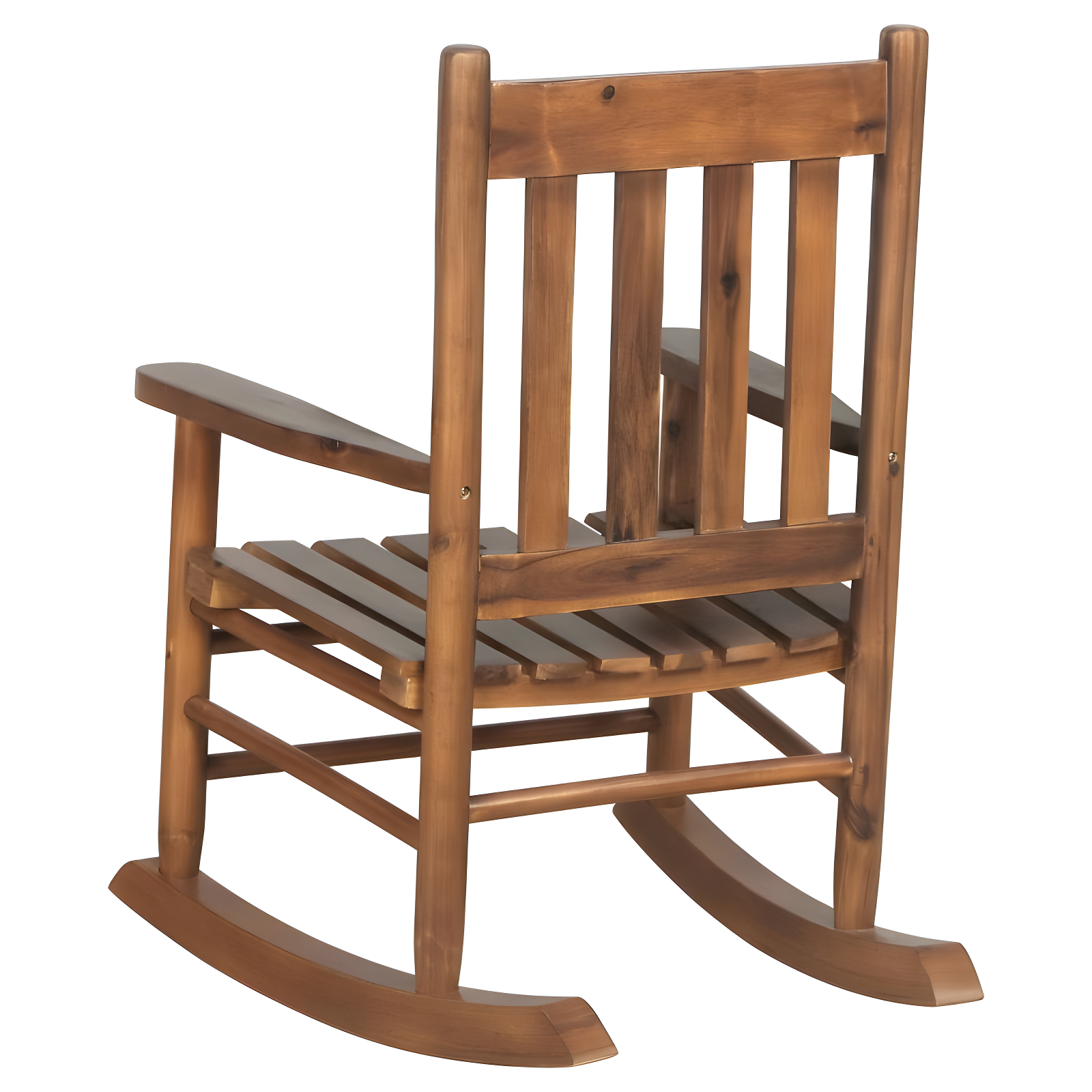 Annie Solid Wood Slat Back Youth Rocking Accent Chair Golden Brown - Coaster: For Children's Bedroom or Patio