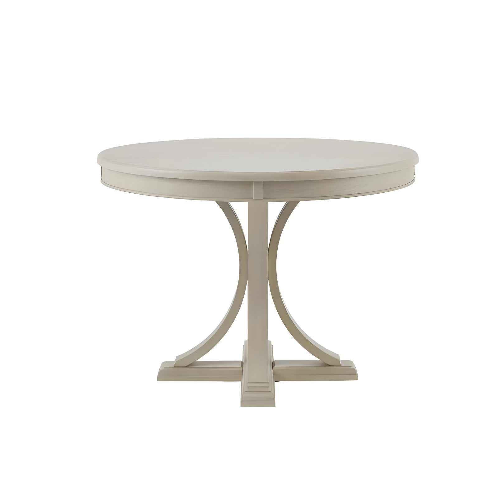 Madison Park Helena Round Dining Table Antique Cream: 4-Seater Pedestal, Kitchen Furniture