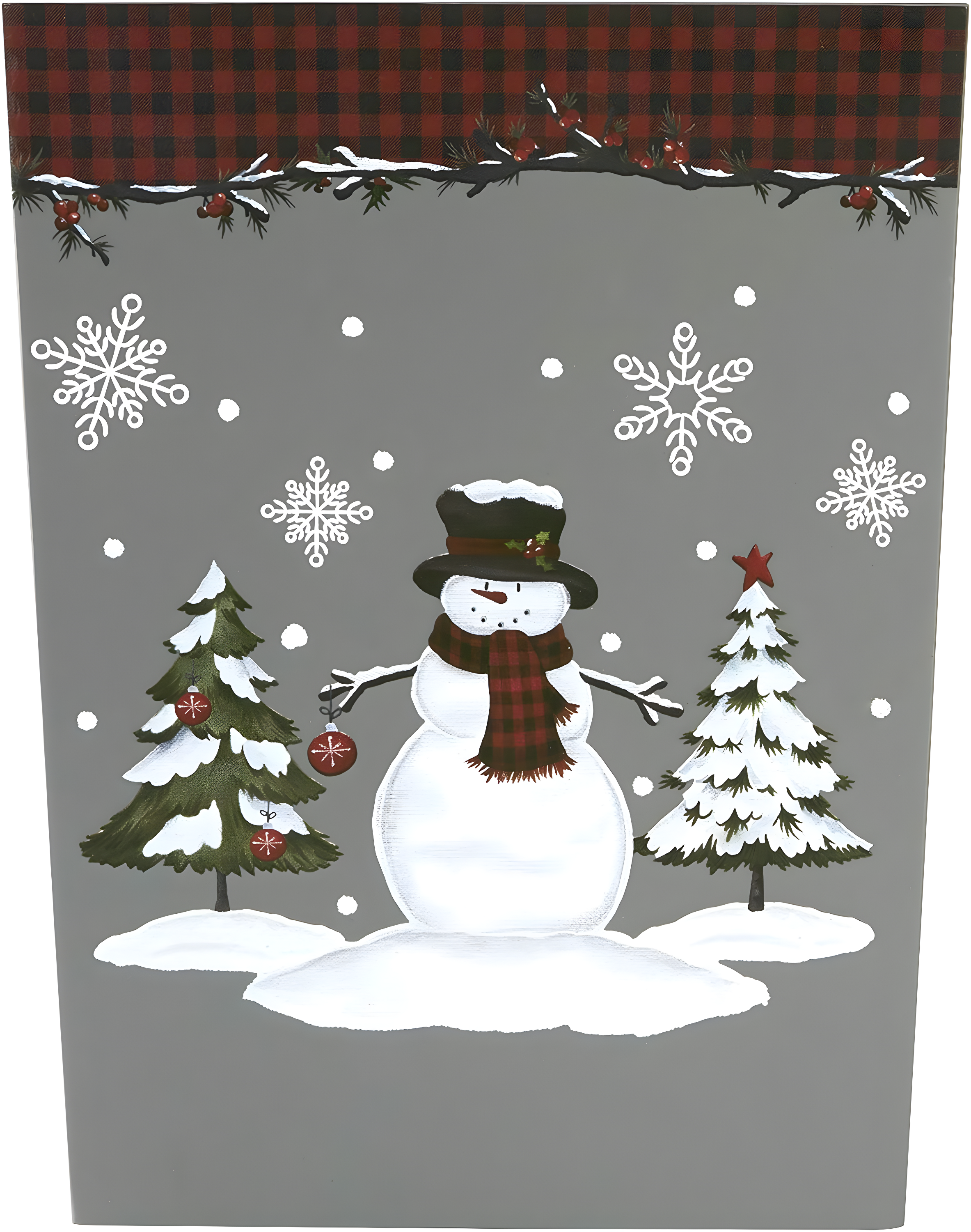 SKL Home Woodland Winter, Wastebasket, Red