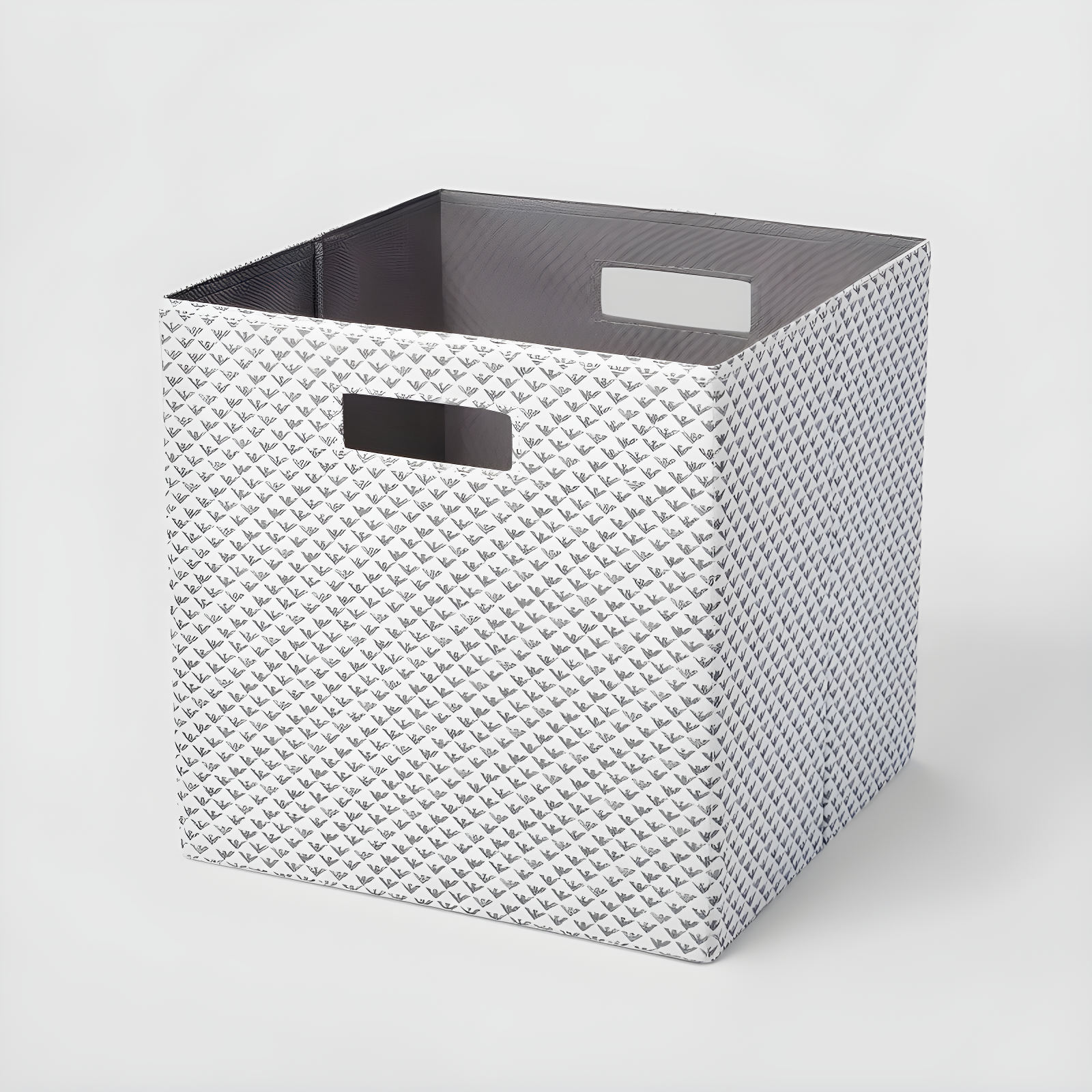 13" x 13" Fabric Bin Fiaro Print Gray/White - Brightroom™: 13 Inch Storage Cube, Decorative Storage, Polyester