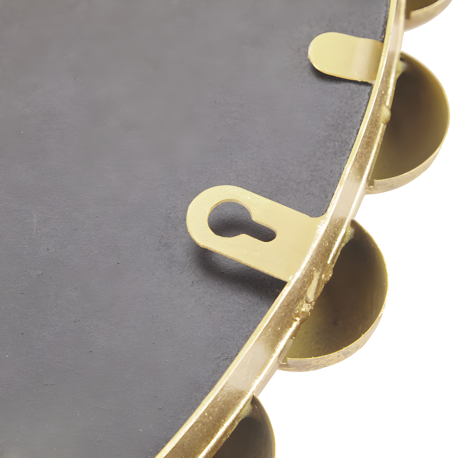 Marlowe 3-Piece Gold Beaded Round Wall Mirror Set