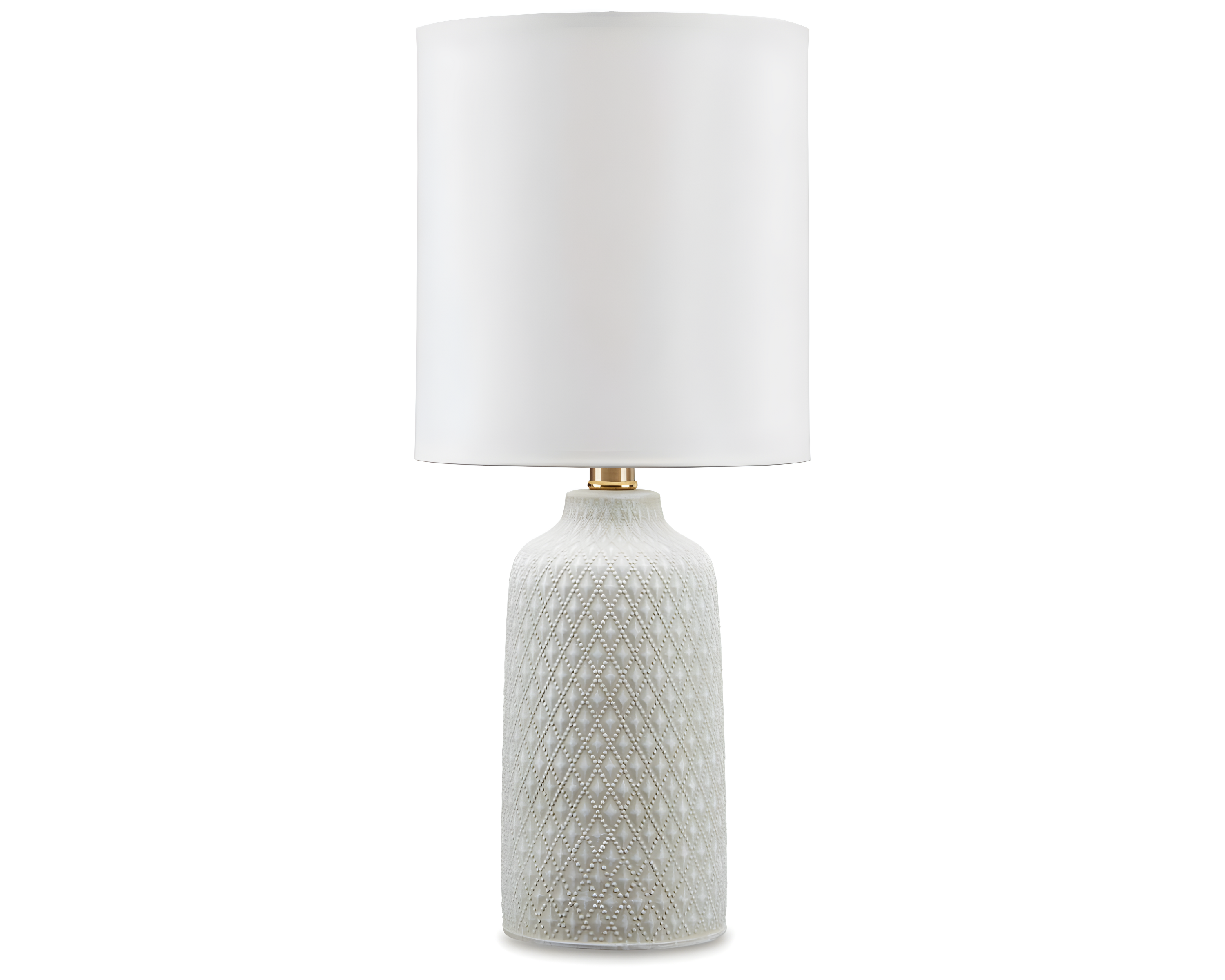 Donnford Ceramic Table Lamp Gray/White - Signature Design by Ashley: Modern Accent, 1-Way Switch, UL Listed