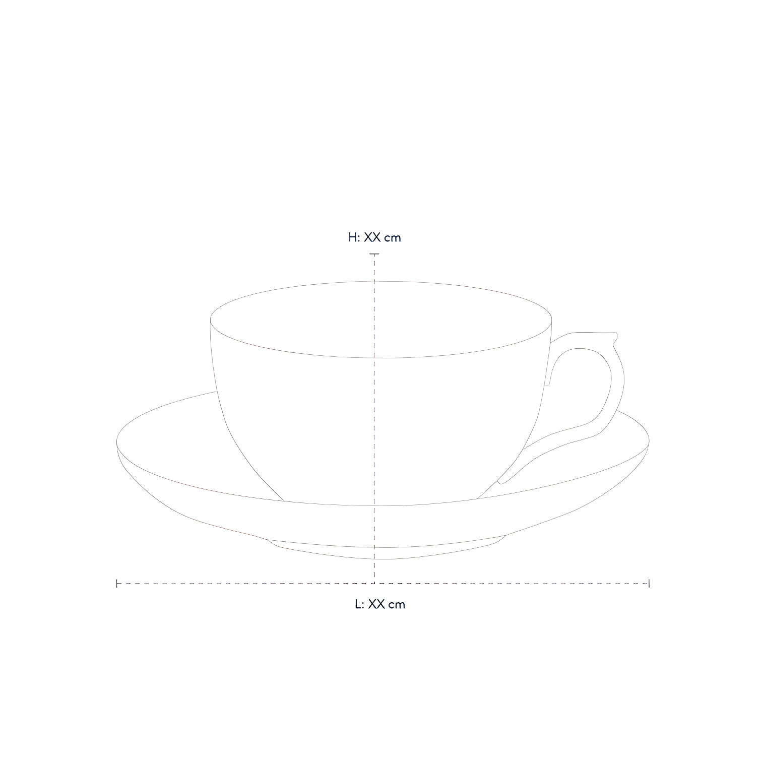 Nostalgic Cream-Colored Bone China Christmas Teacup & Saucer