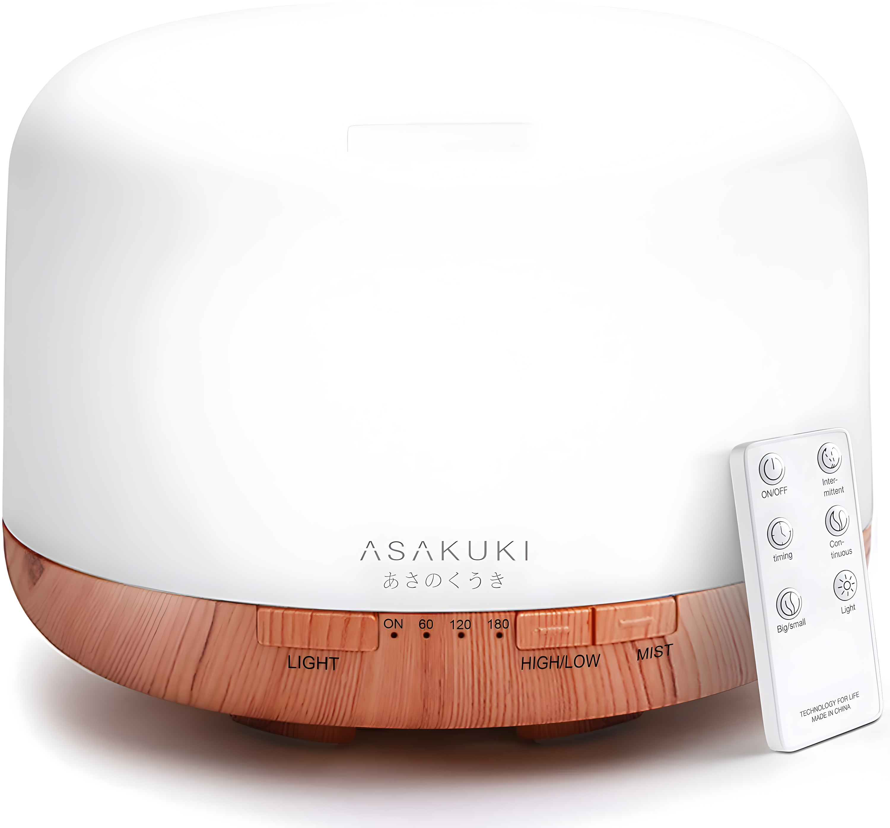 ASAKUKI 500mL Premium Essential Oil Diffuser, with 7 LED Light Colors & Auto-Switch