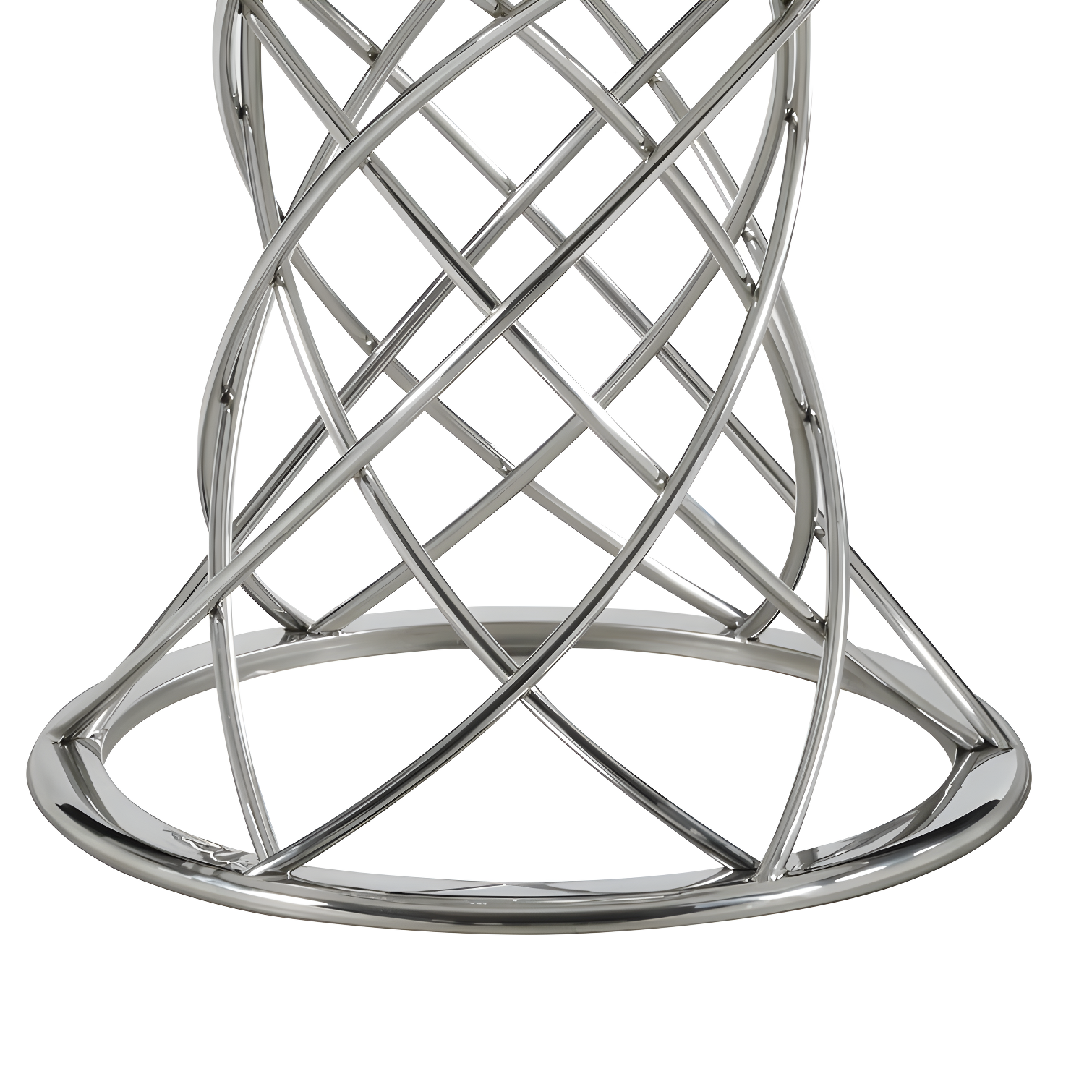 Ida Round Glass Top Metal Base Dining Table